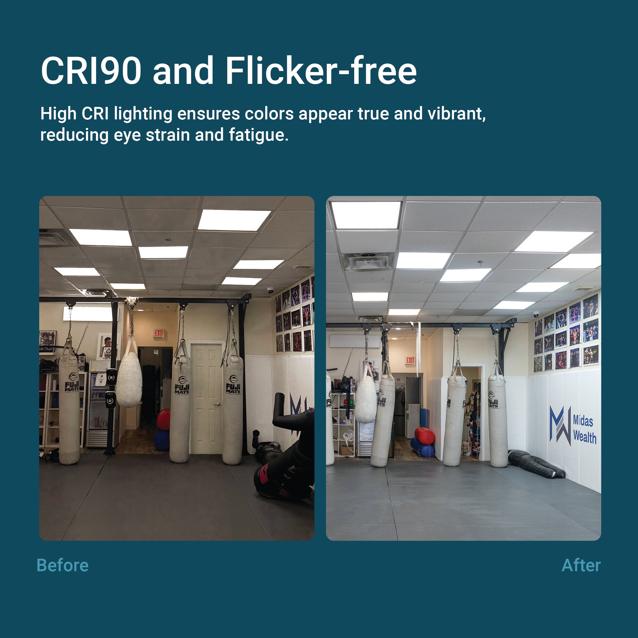 2 ft. x 2 ft. SMART-App Controlled, LED 4200 Lumen Flat Panel Light, Black Trim, 2-Pack – Apple iOS Only