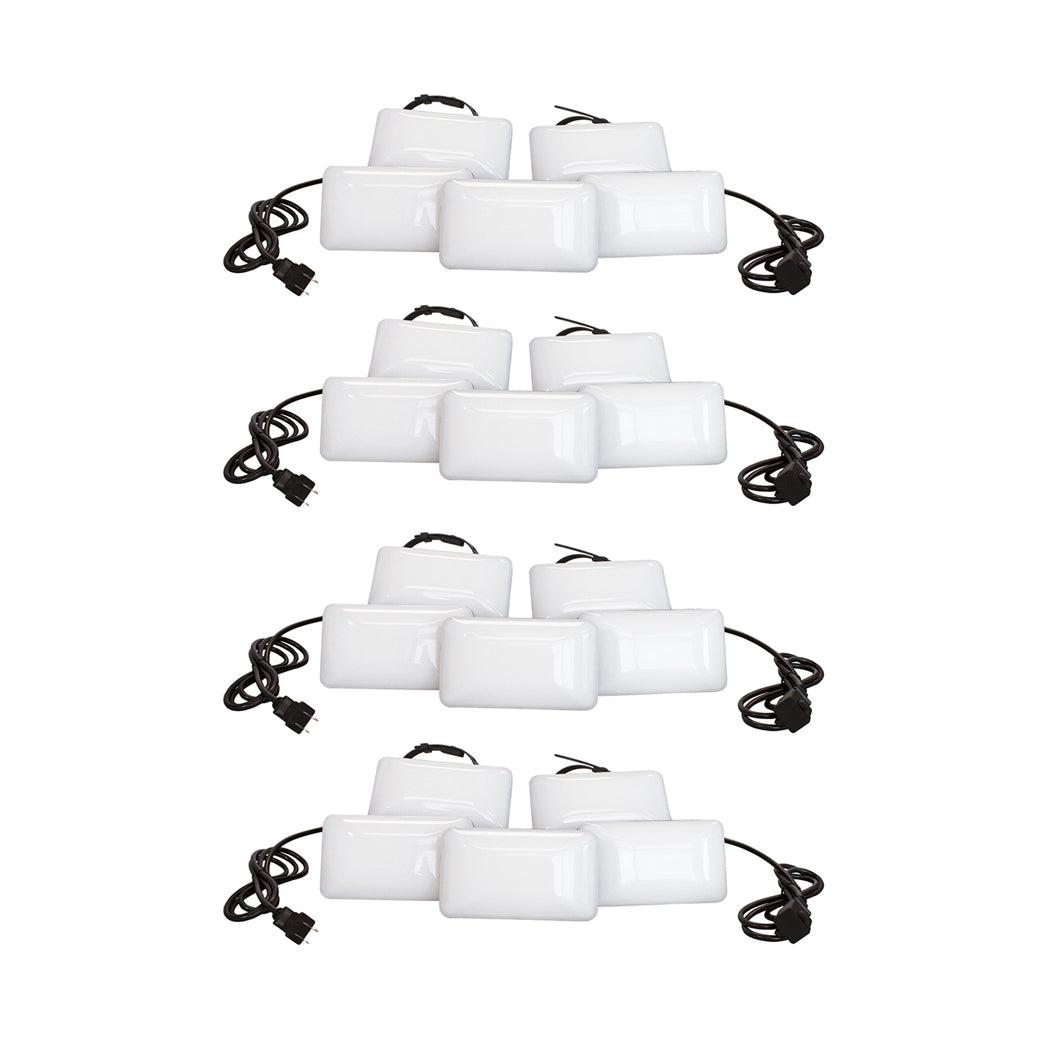 Linkable 50ft LED Construction String Light, String Work Light with 5 Adjustable Light Heads, 7500 Lumen