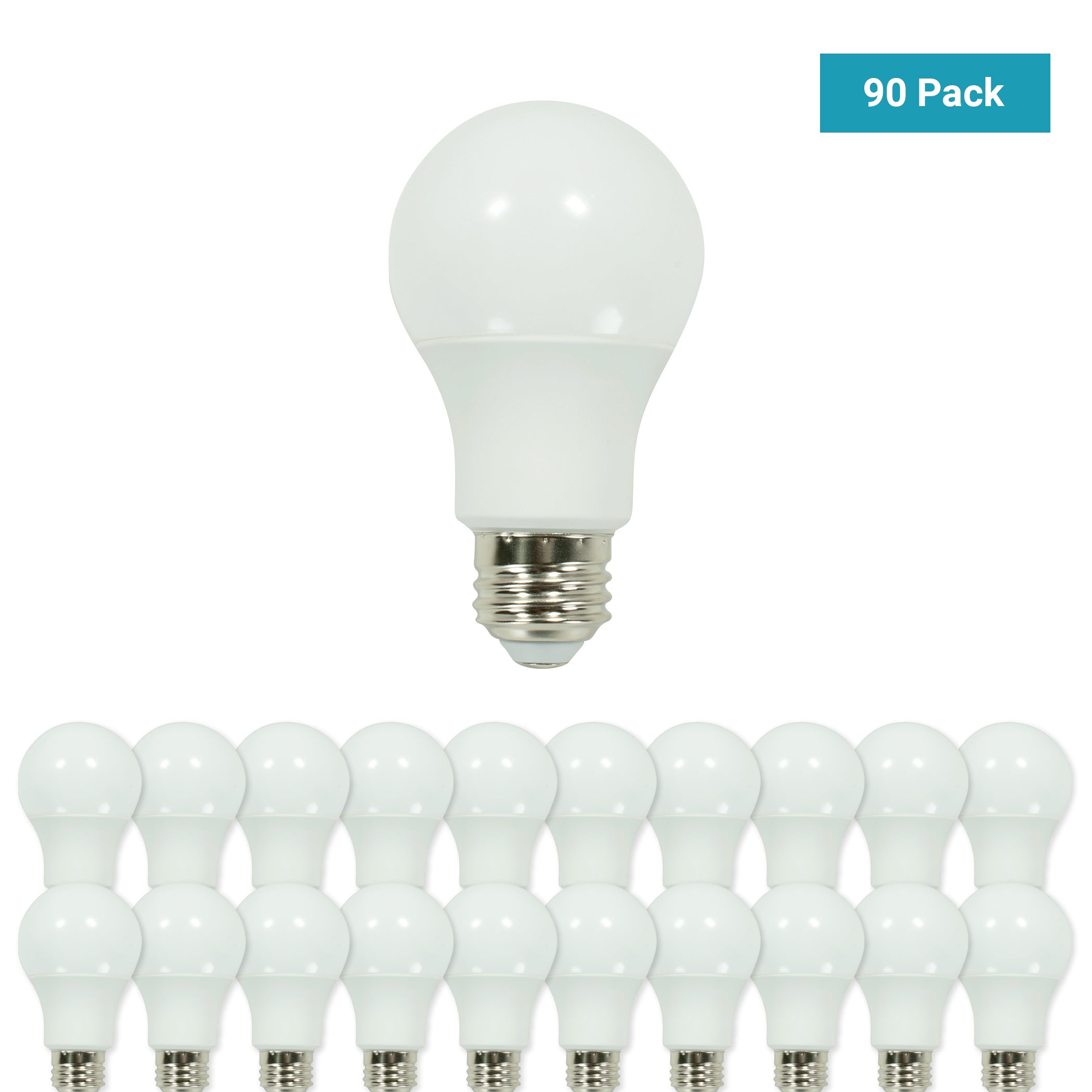 1500 Lumen LED A19 Bulb, 15-Watt, 100-Watt Equivalent E26, 10-Pack