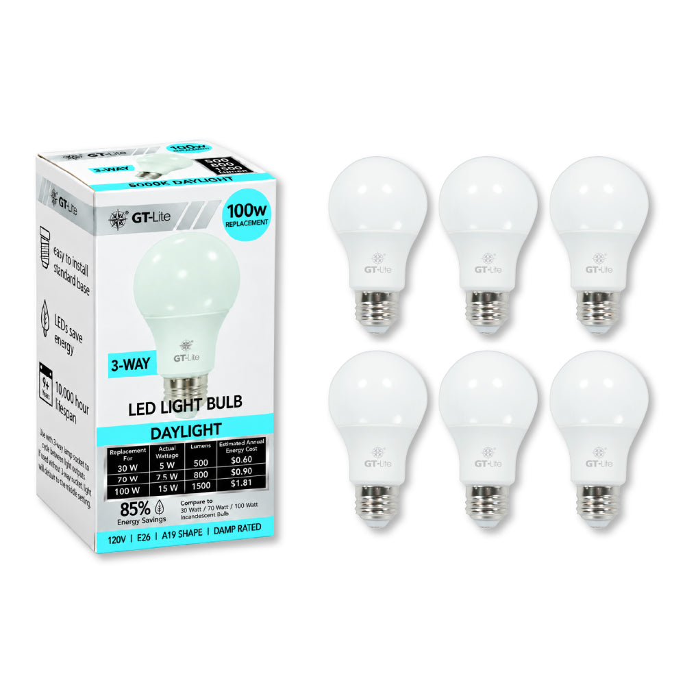 1500 Lumen LED A19 3-Way Bulb, 30/70/100-Watt Equivalent E26