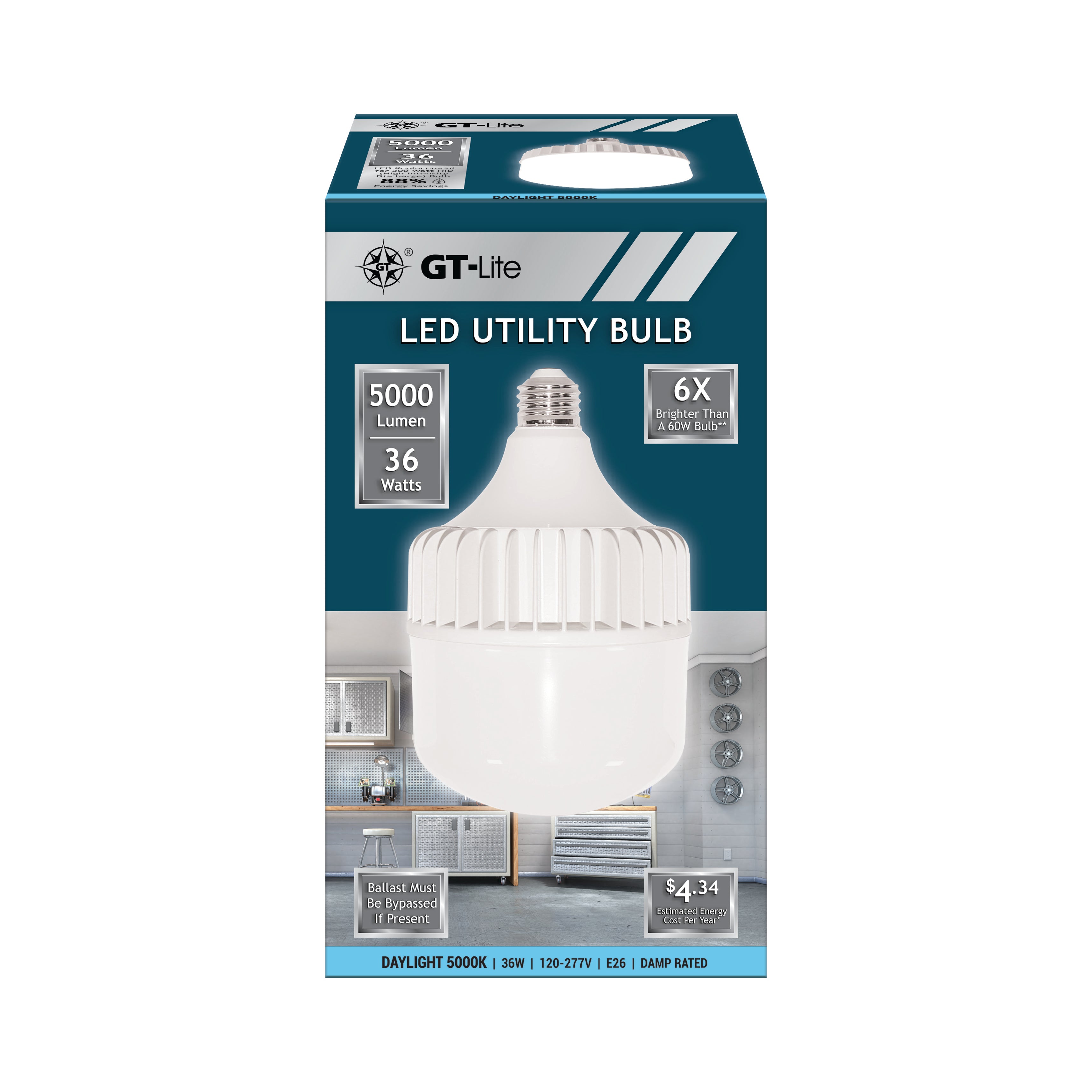 5000 Lumen LED Utility Light Bulb, E26