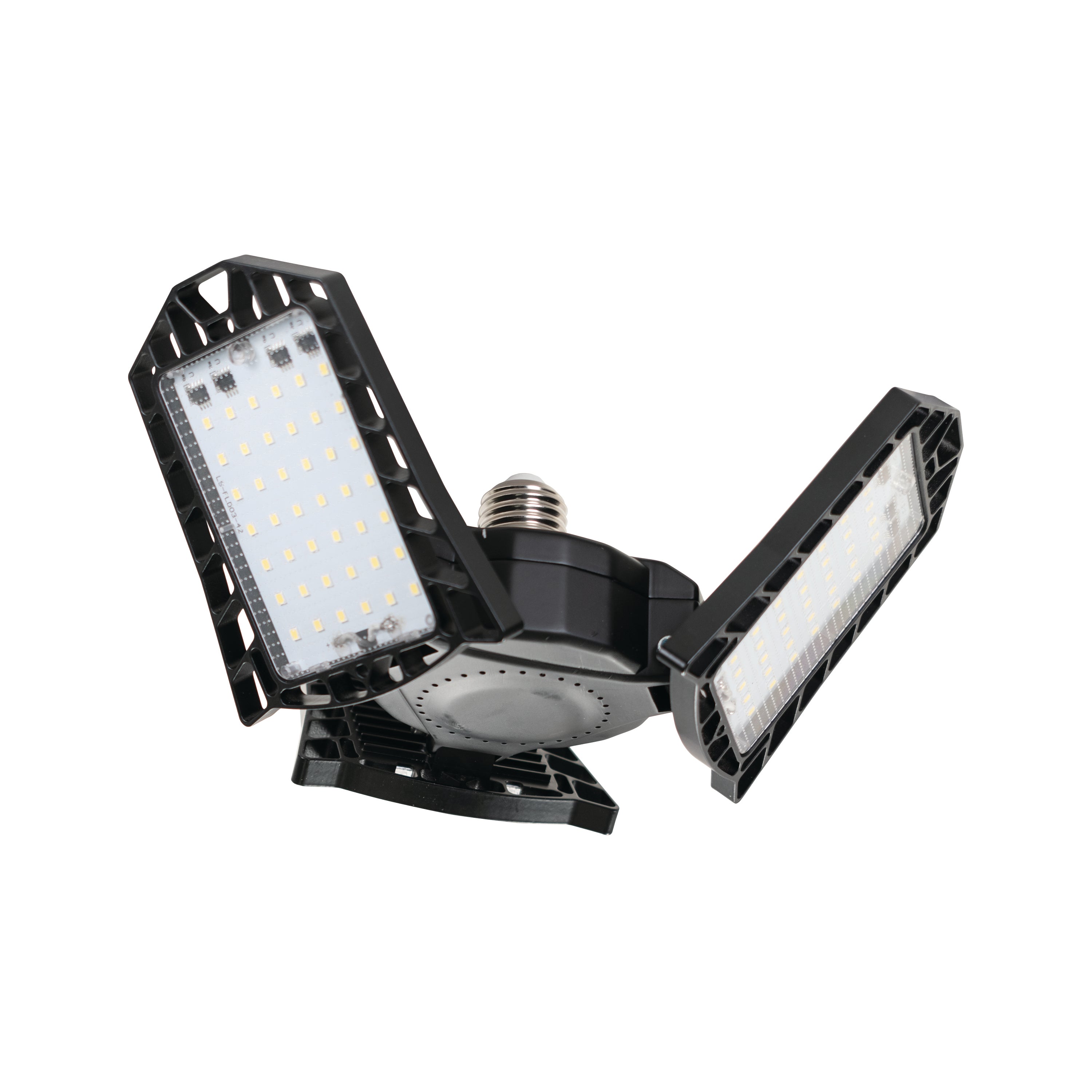 90-Watt 10,000 Lumen LED Garage Light. Adjustable 3-Panel Bulb, 500-Watt Equivalent, 5000K Daylight, E26