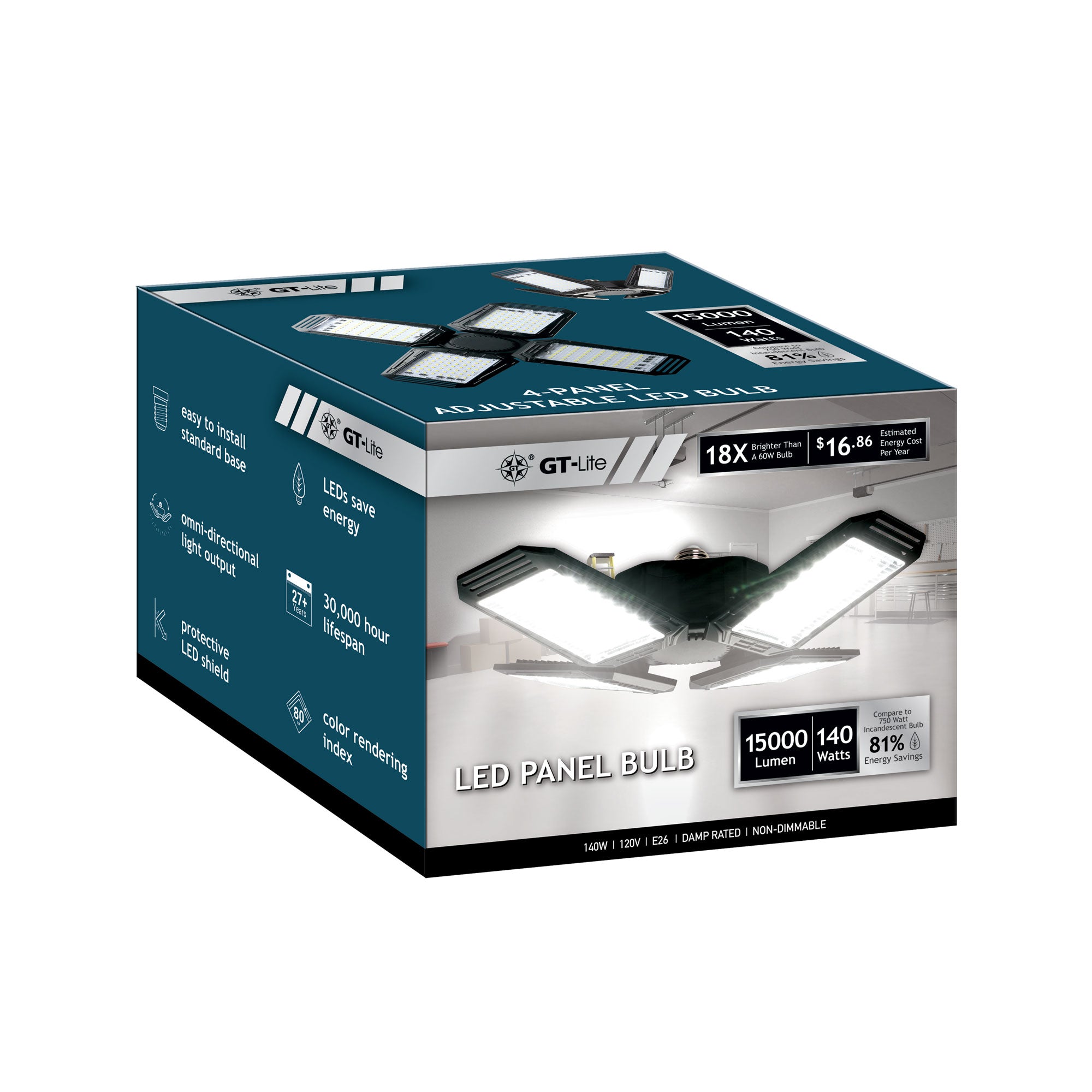 GT-Lite Adjustable 4-Panel LED Light