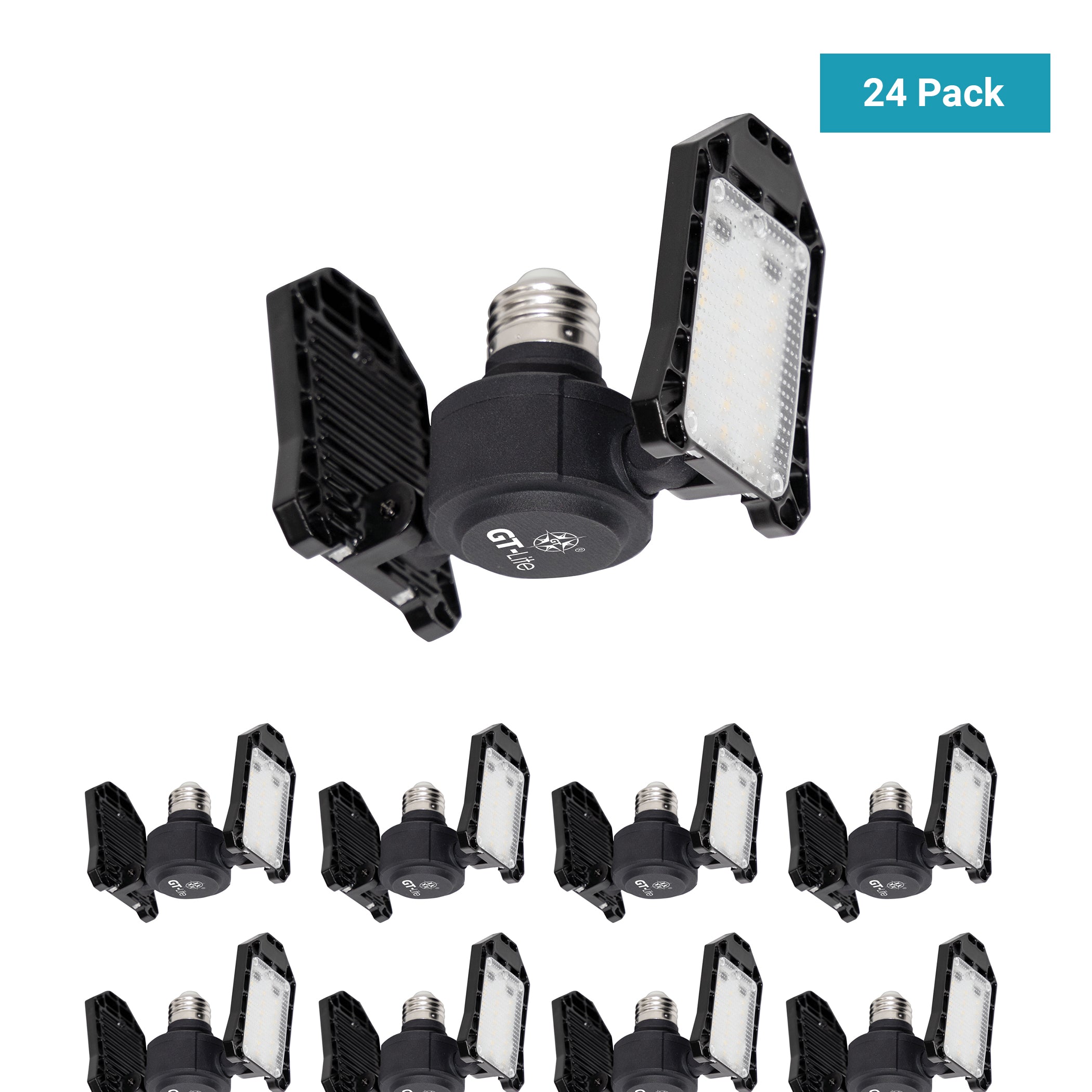 LED Garage Light 30-Watt 3000 Lumen, Adjustable 2-Panel Bulb, 150-Watt Equivalent, 5000K Daylight, E26