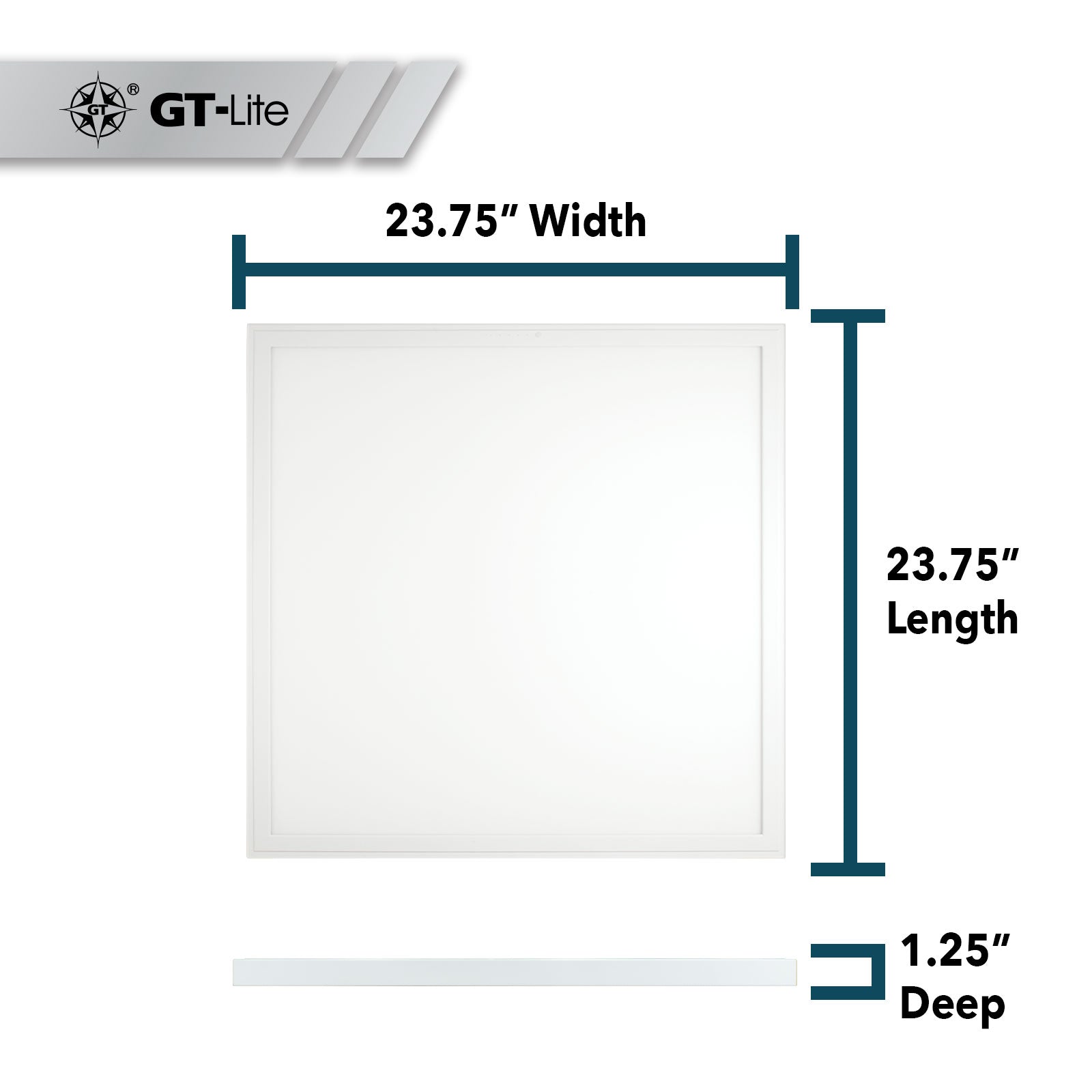 2 ft. x 2 ft. 4200 Lumen LED Flat Panel Ceiling Flush Mount Light, Black/White, 2-Pack