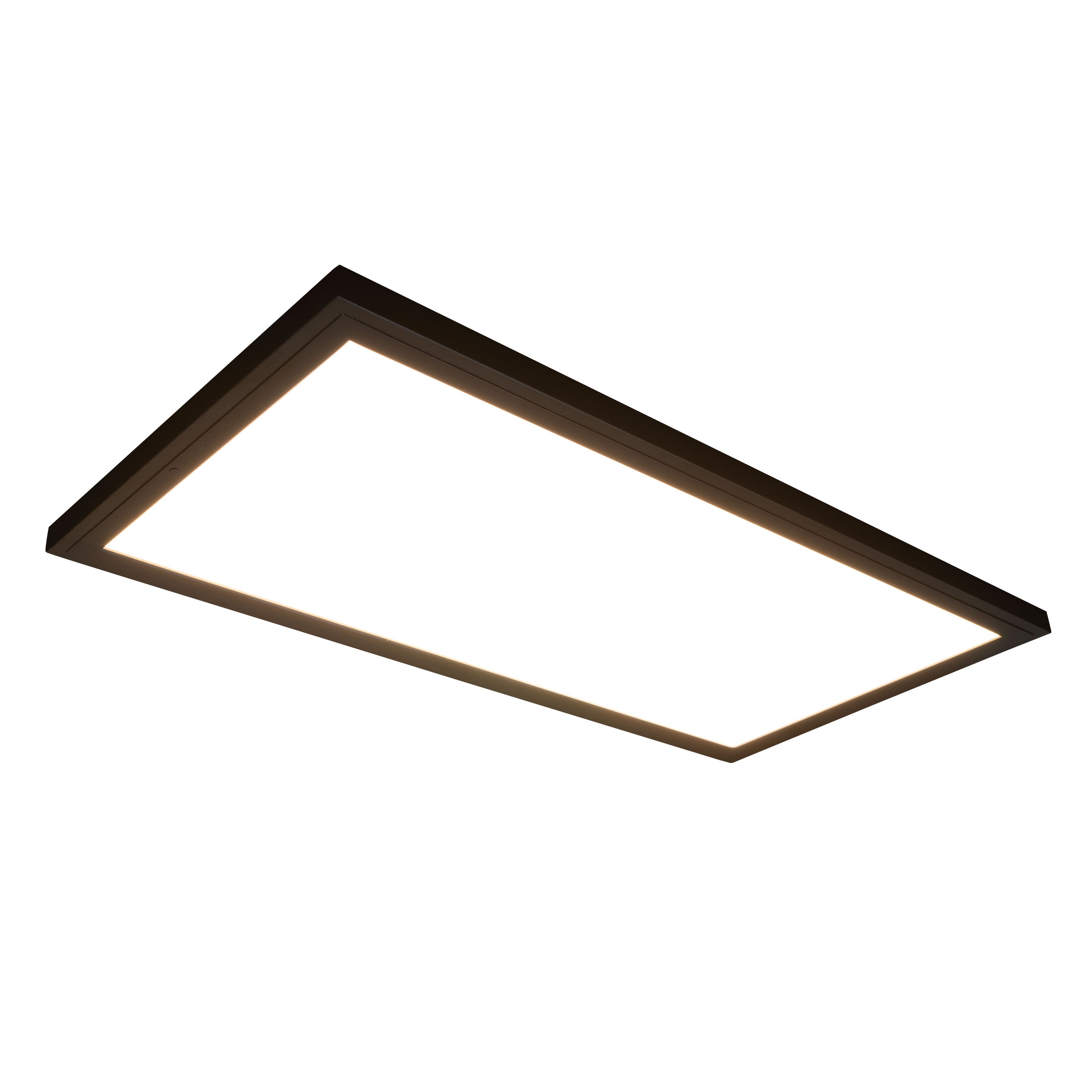 1 ft. x 2 ft. 2550 Lumen LED Flat Panel Light, Bronze/Black/White, 2-Pack