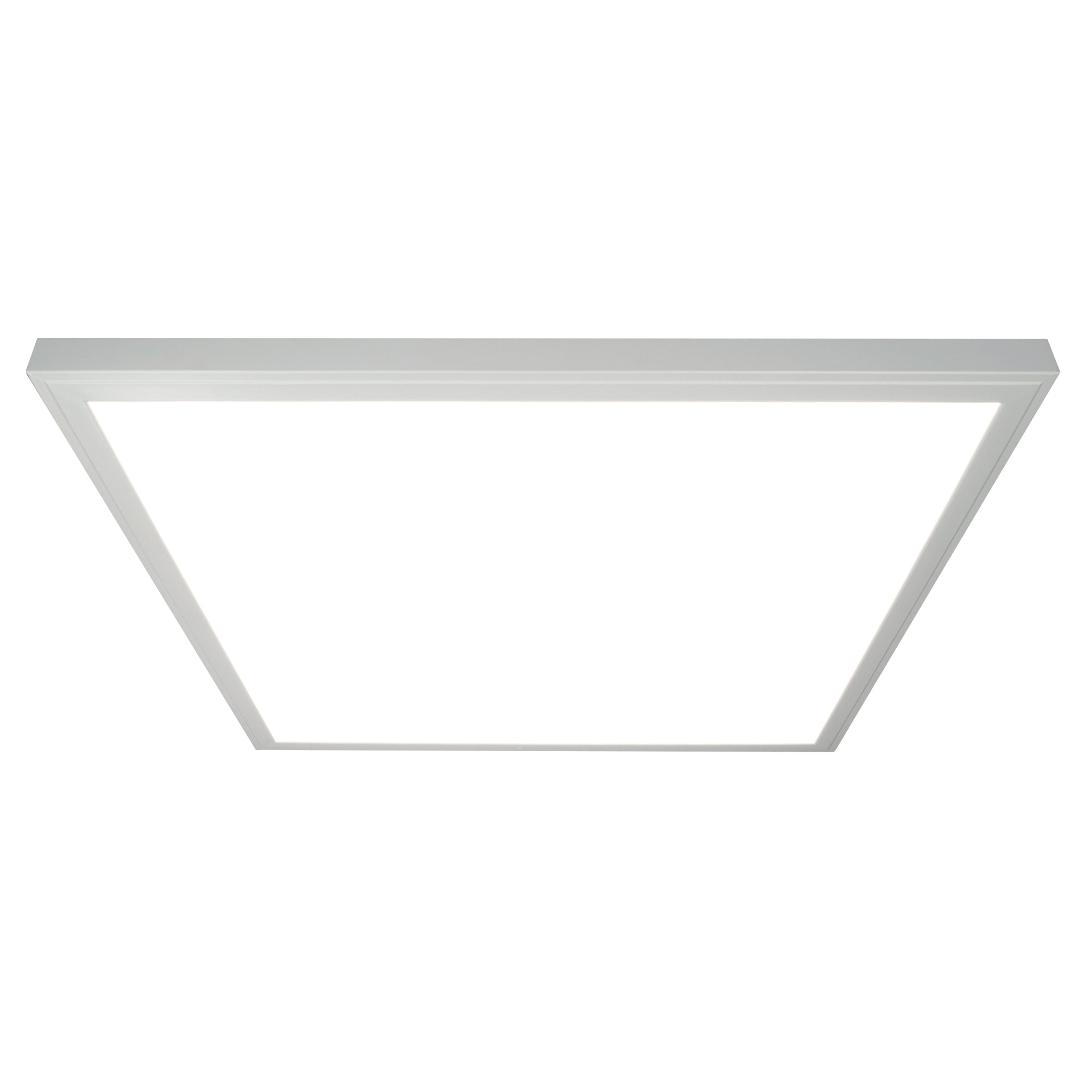 2 ft. x 2 ft. 4200 Lumen LED Flat Panel Ceiling Flush Mount Light, Black/White, 2-Pack