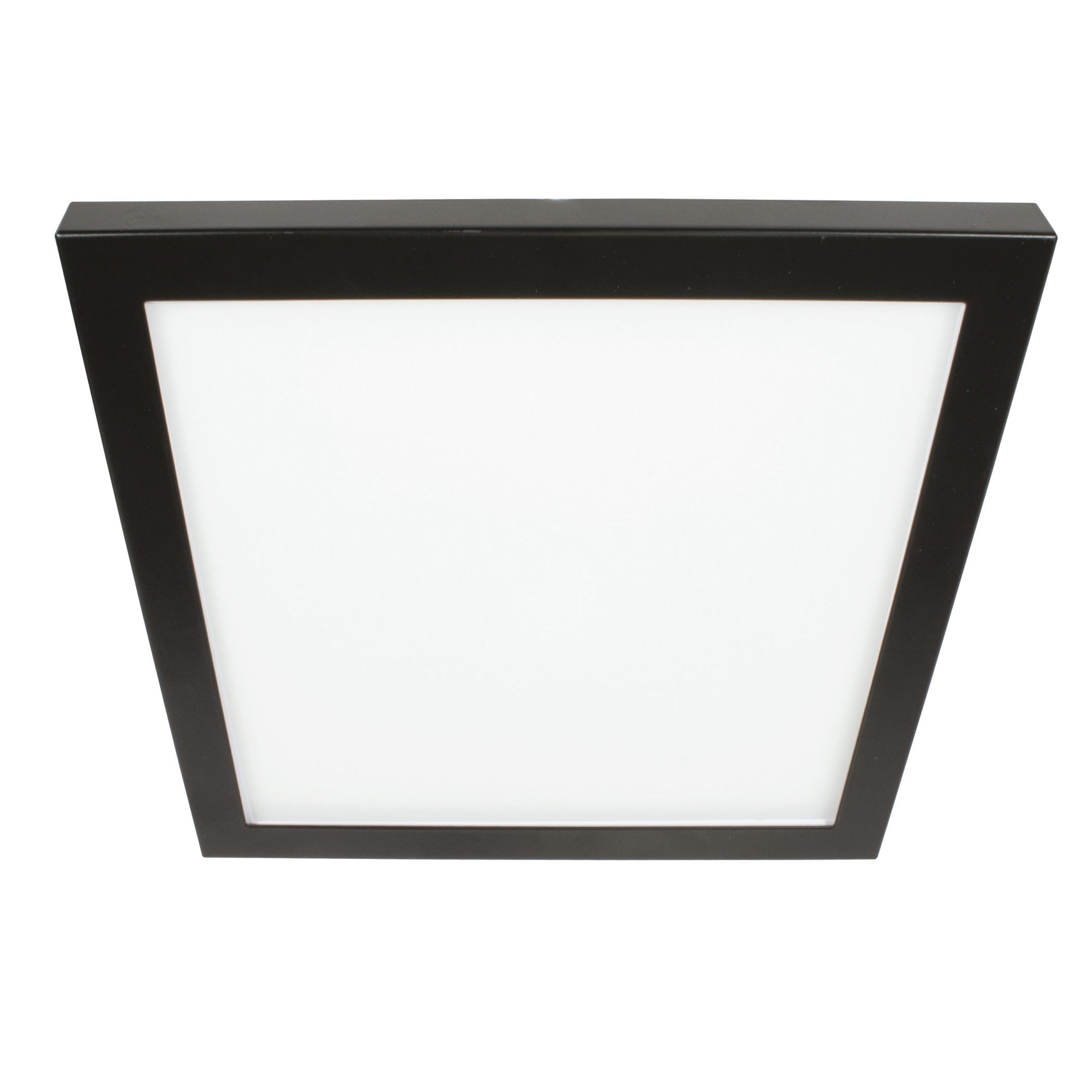 7.5" x 7.5" Square Flat Panel 1000 Lumen LED Light 5CCT White, Black and Nickel Trim Set, 6-Pack