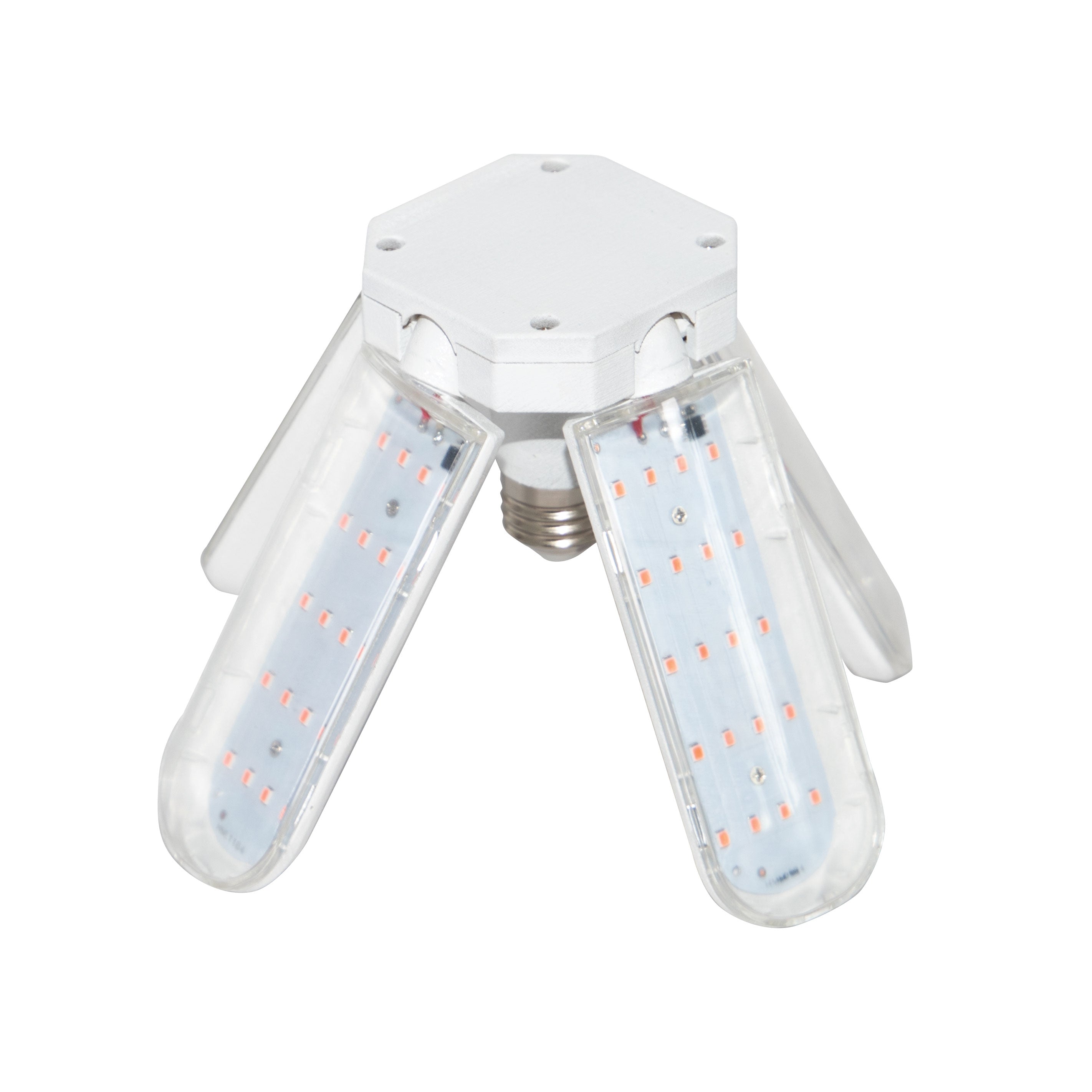 40.1 PPF 27-Watt Adjustable 4-Panel LED Grow Light Bulb, E26