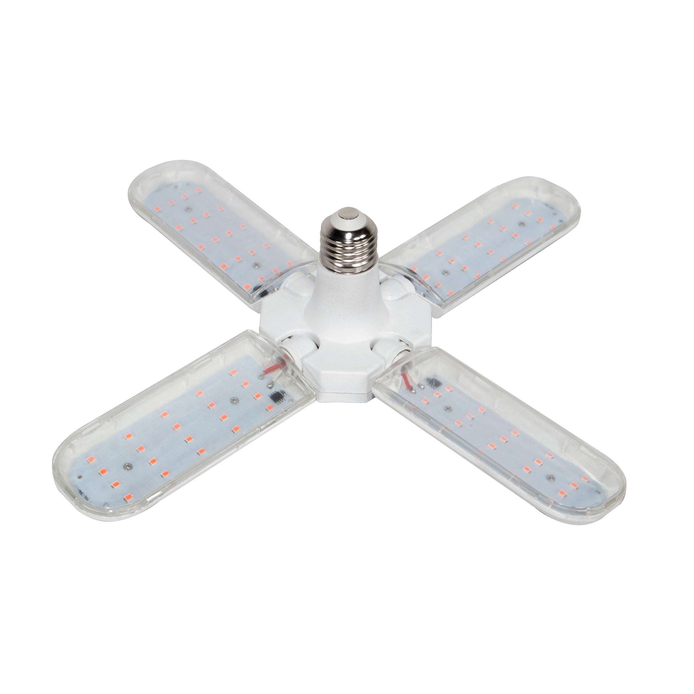 40.1 PPF 27-Watt Adjustable 4-Panel LED Grow Light Bulb, E26