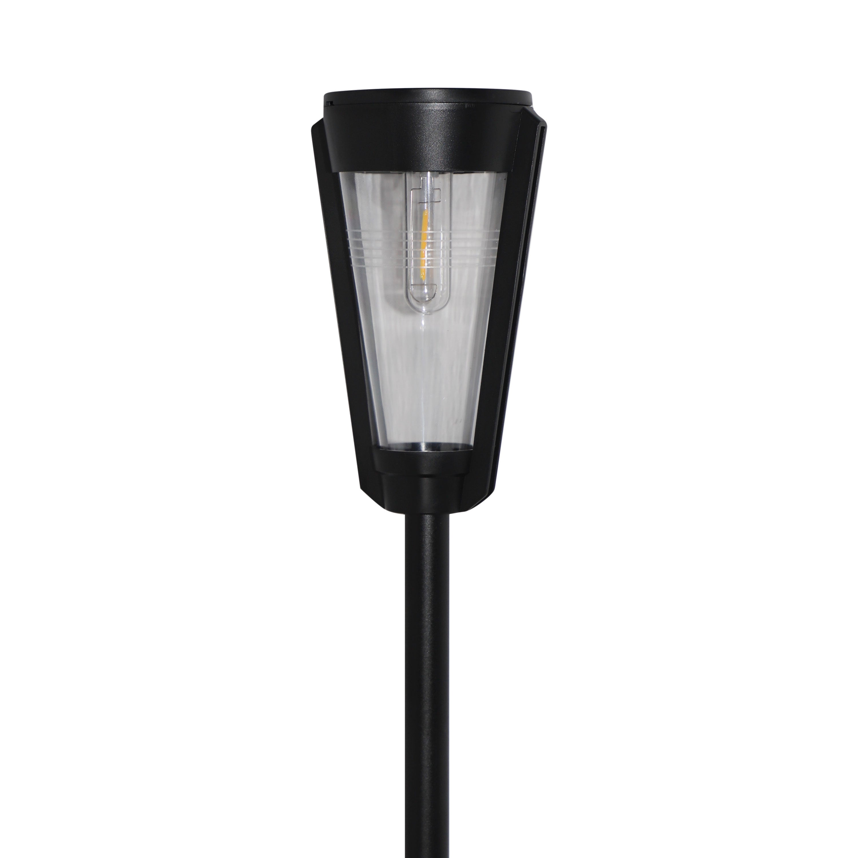 Solar-Powered LED Filament Path Light, Garden Stake Landscape Lamp, 2-Pack