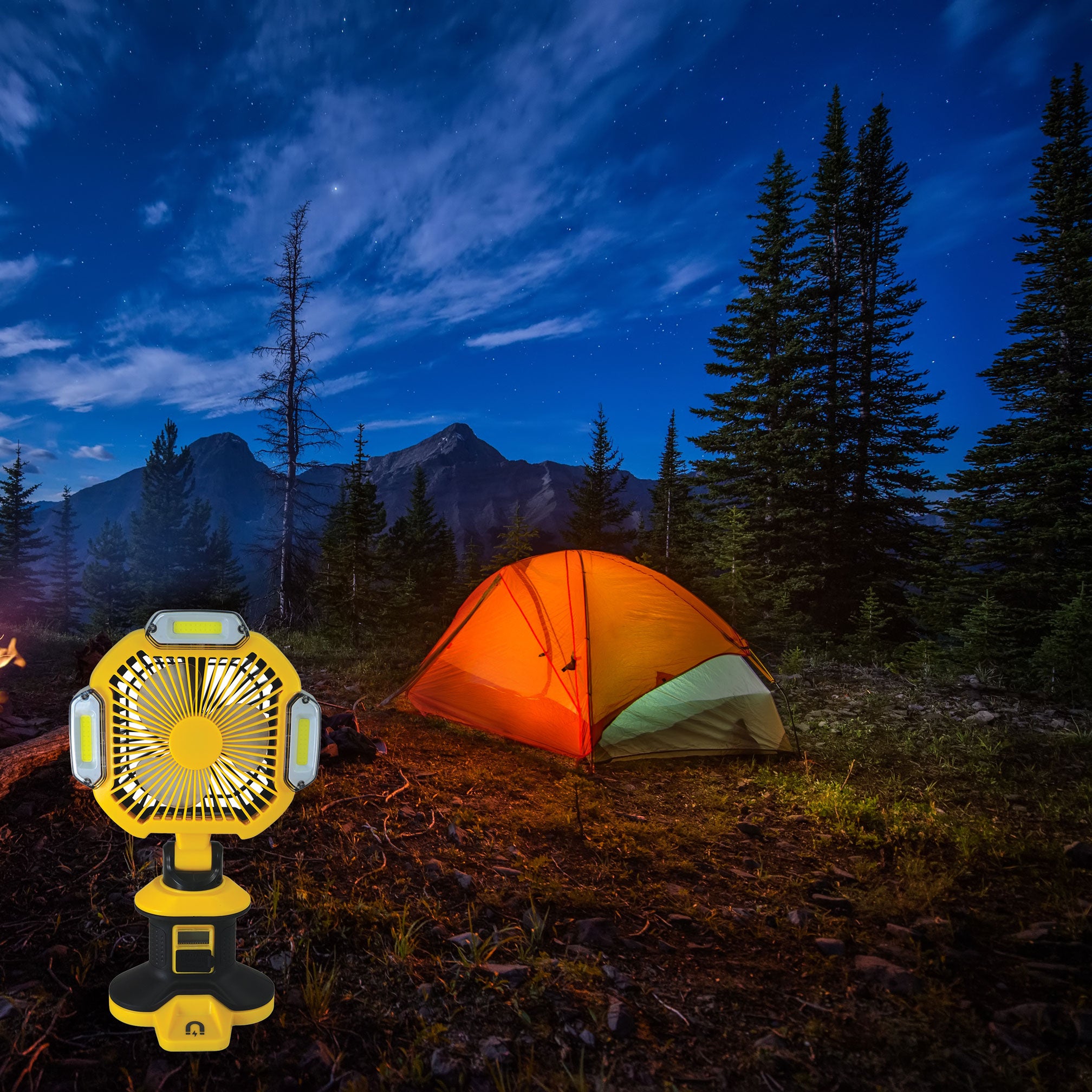 Portable LED 1500 Lumen Work Light with Cooling Fan