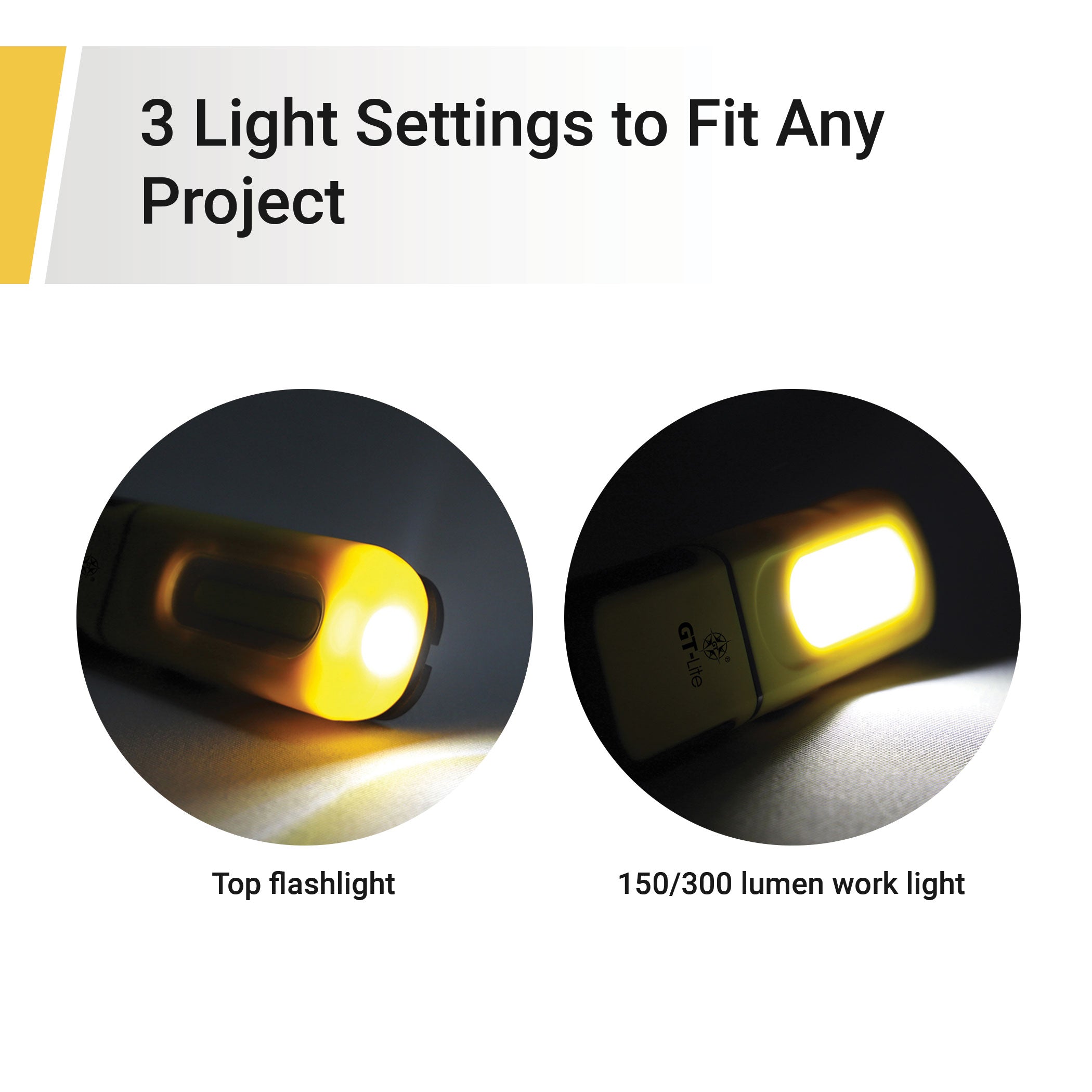 Portable LED 1500 Lumen Work Light and Flash Light Bundle