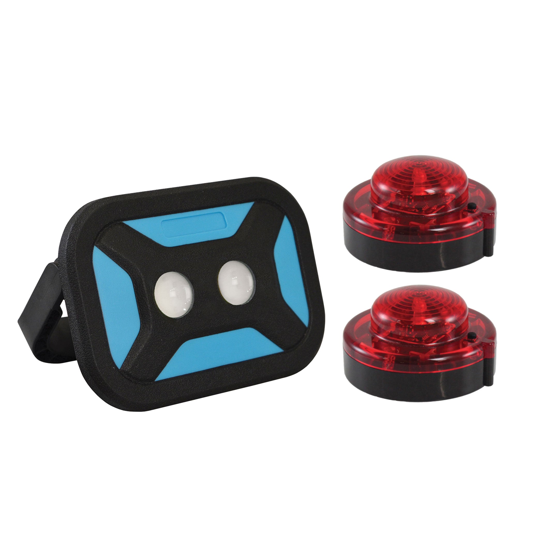Red Emergency Beacon and Portable LED Rechargeable Work Light Bundle