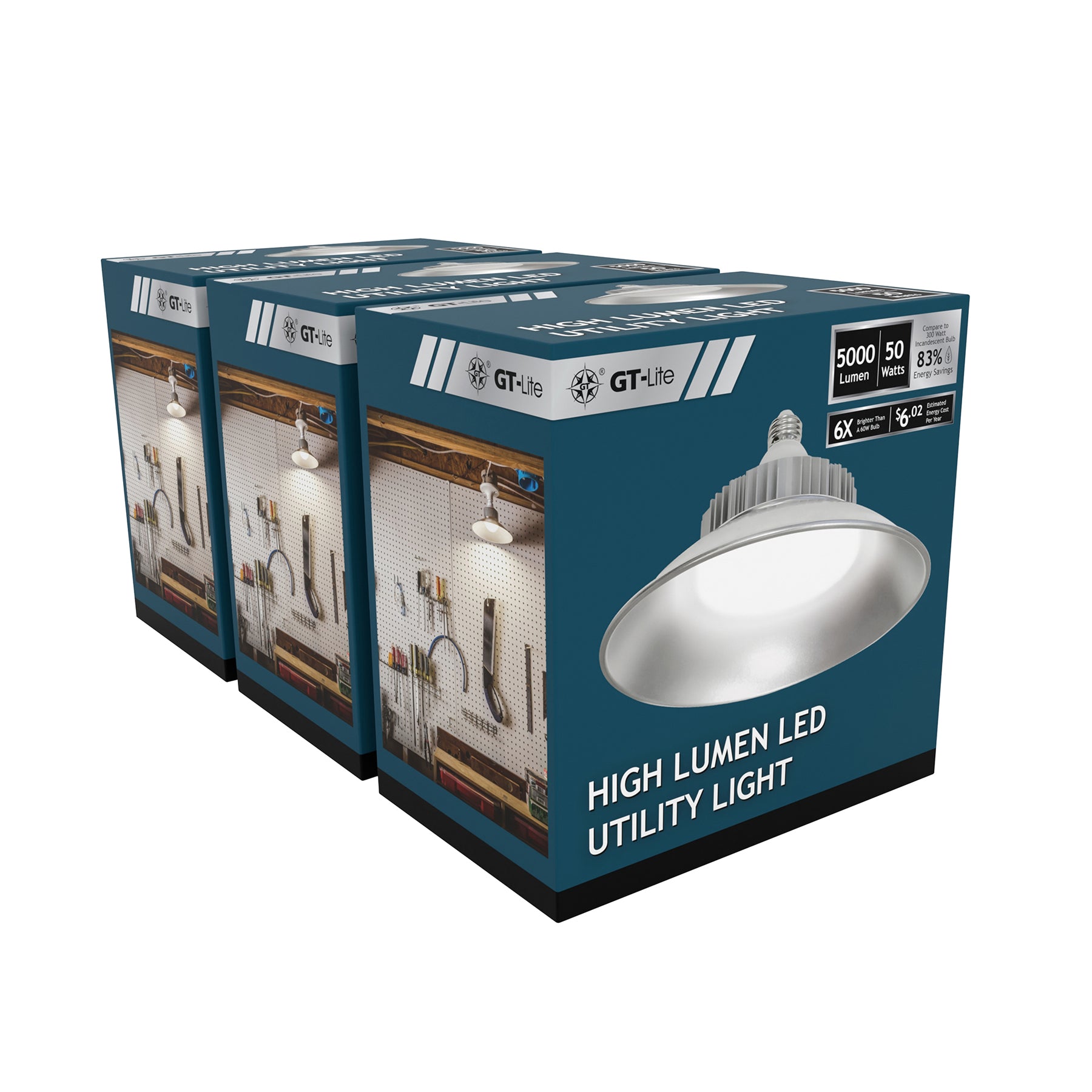 60-Watt 5000 Lumen LED Utility Light with Reflector