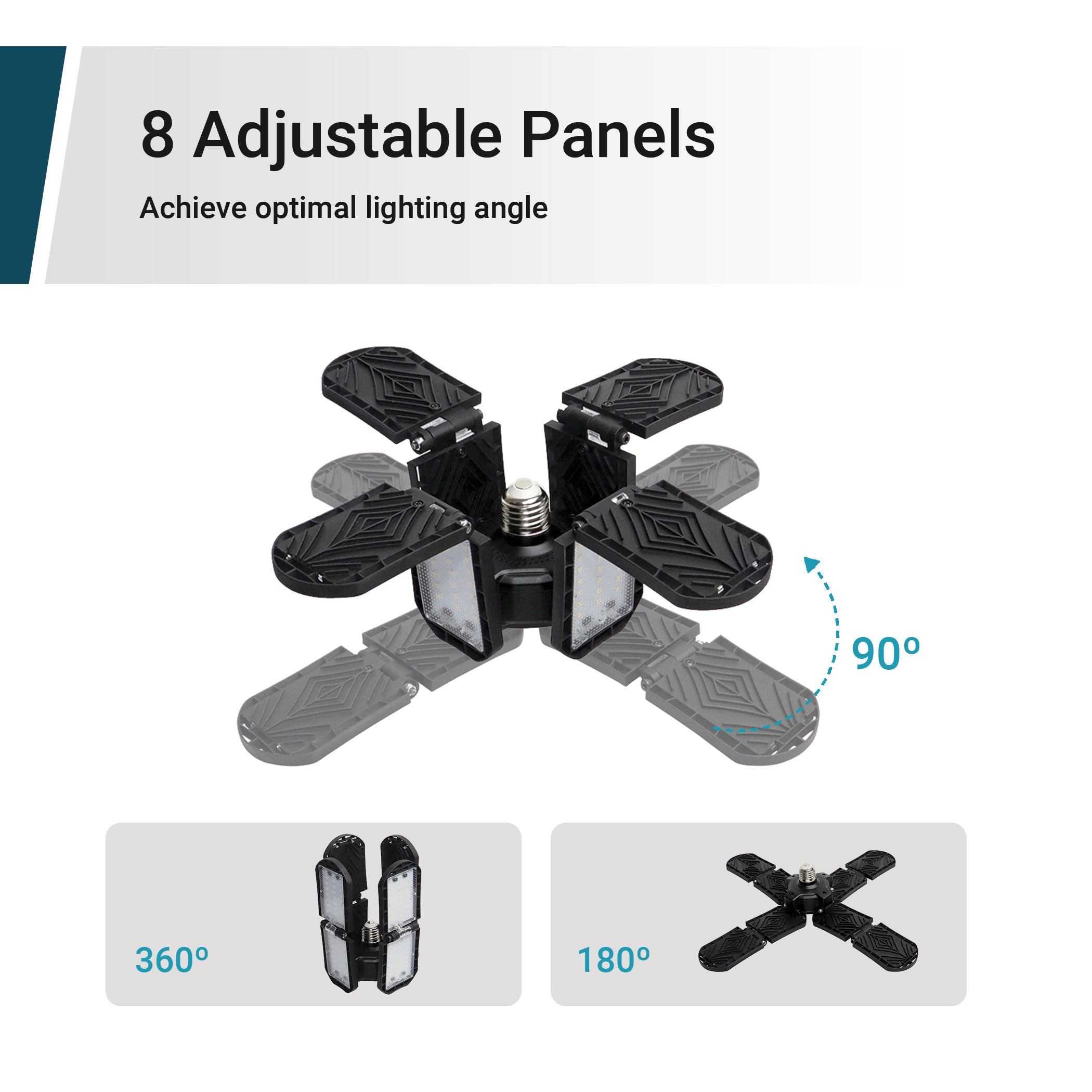 GT-Lite Adjustable 8-Panel LED Light