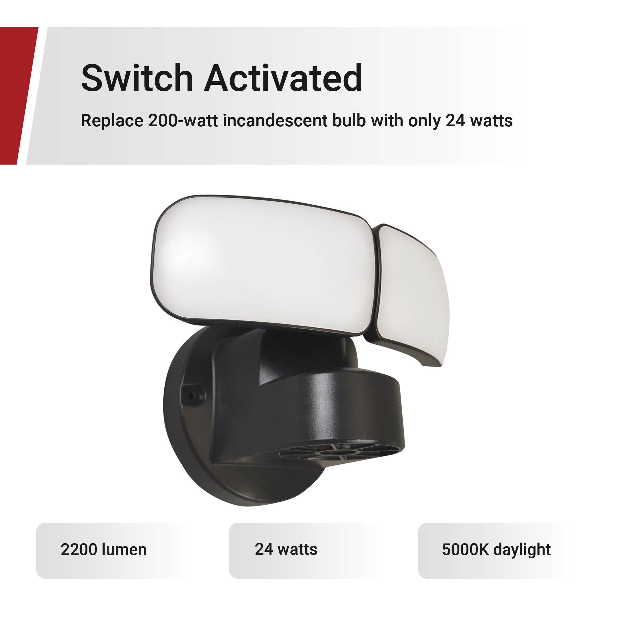 LED Switch Operated Security Light