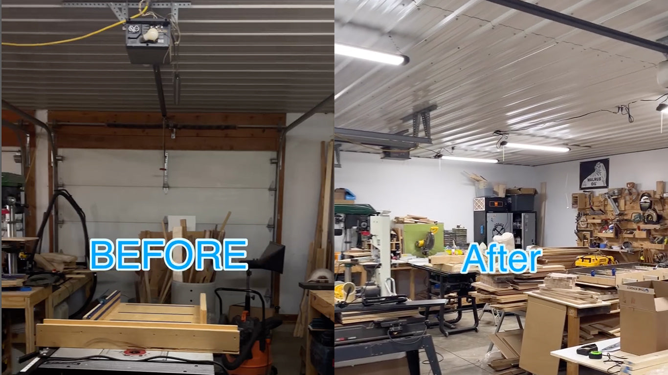 Brightening the Craft: A Woodworker's Workshop Transformation with GT-Lite LED Shop Lights