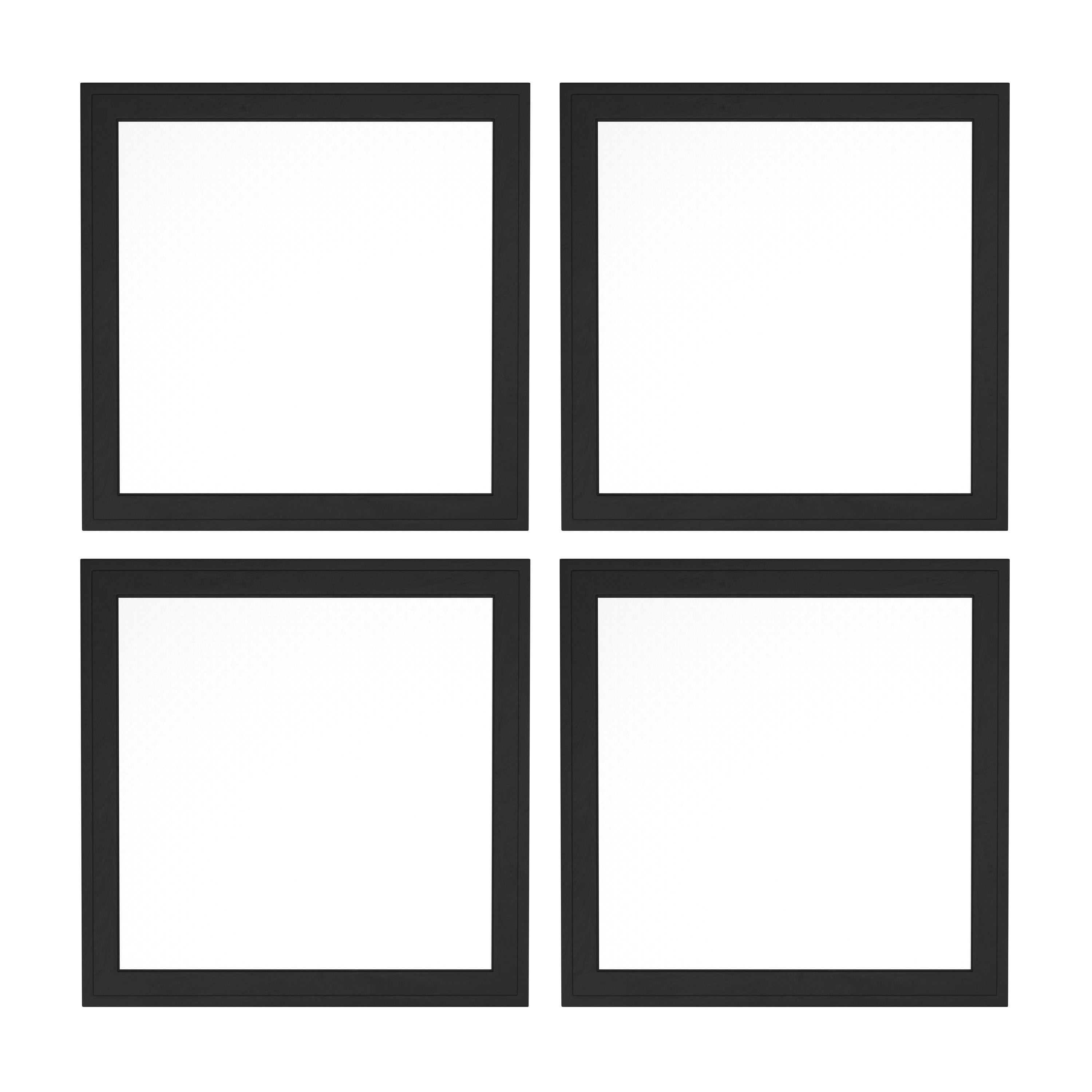 12" x 12" 1300 Lumen Integrated LED Flat Panel Light, Black Trim, 4-Pack