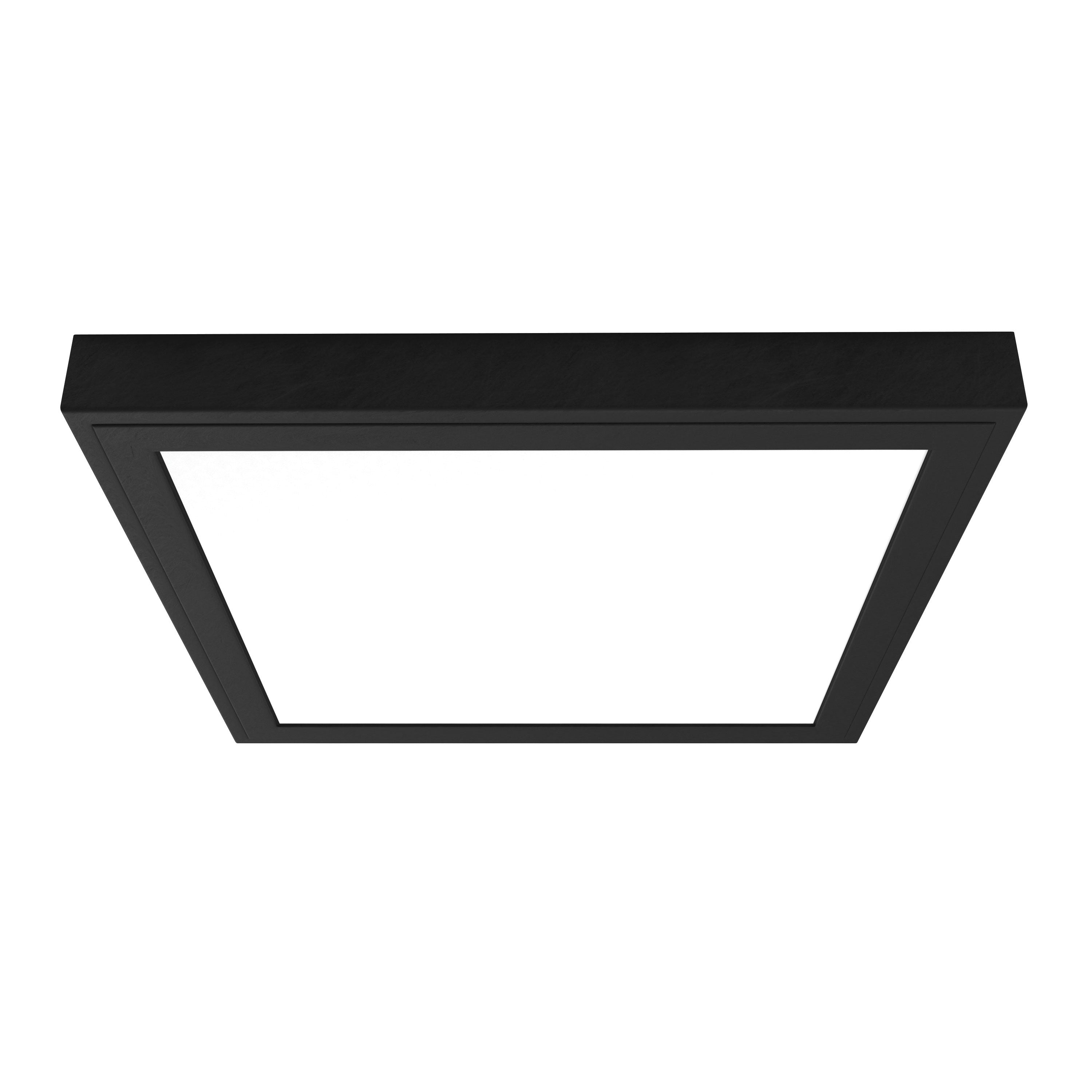 12-Inch 1300 Lumen Integrated LED Flat Panel Light, Black Trim, 4-Pack