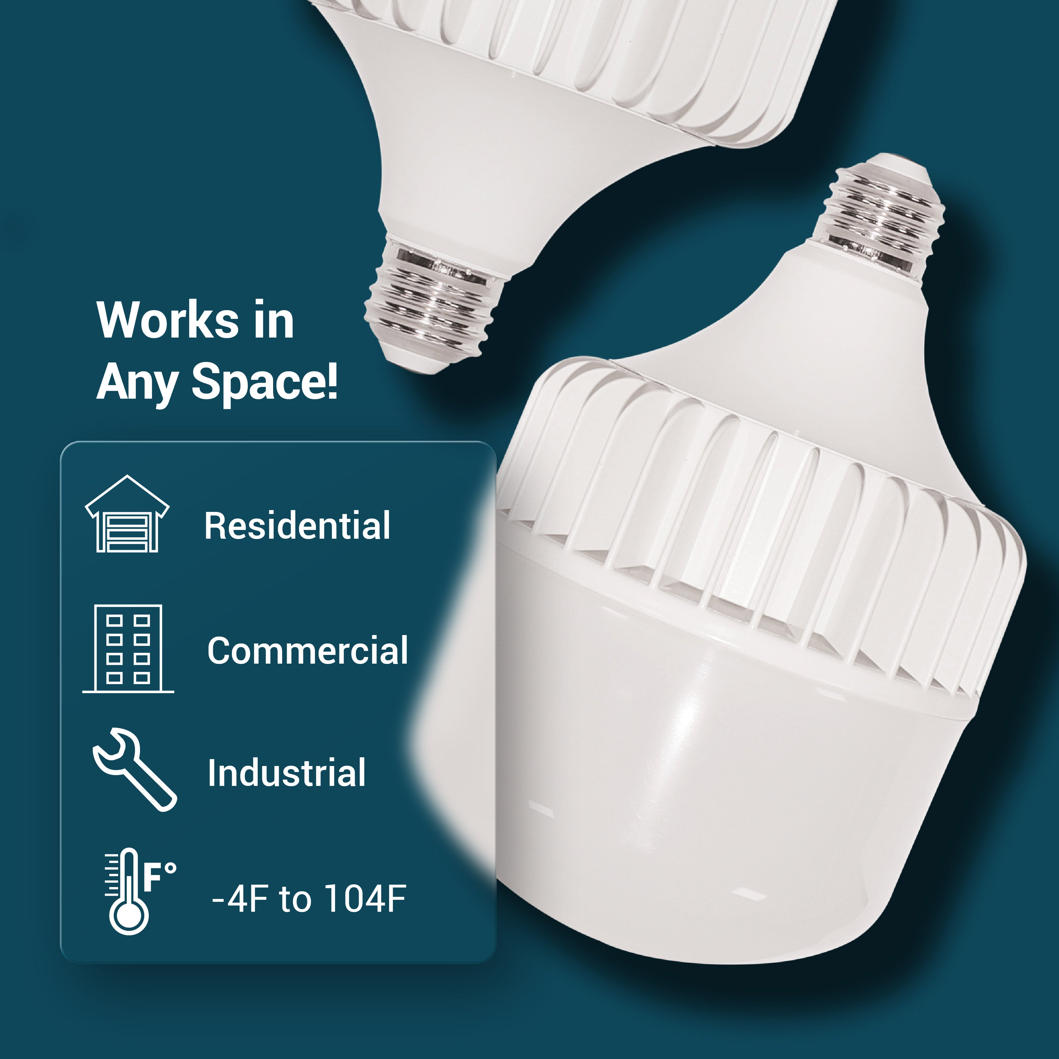 5000 Lumen LED Utility Light Bulb, E26