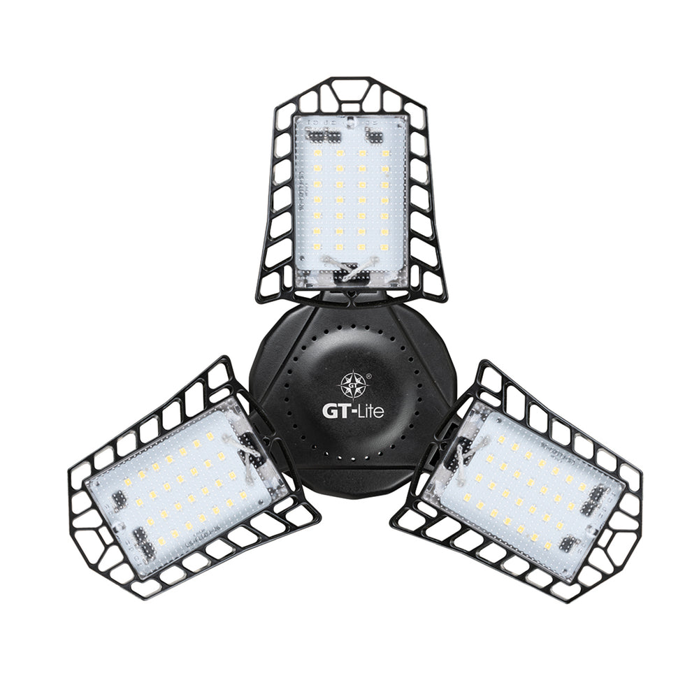 LED Garage Light with Adjustable 3-Panel LED Light 60W 6000 Lumen E26 ...