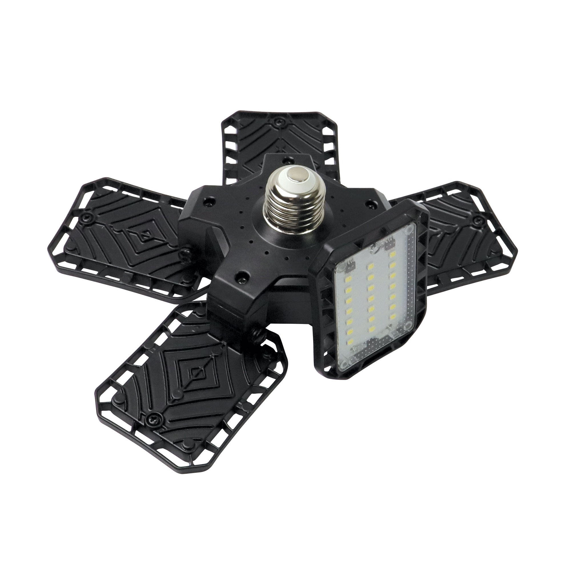 LED Garage Light 82-Watt 8000 Lumen, Adjustable 5-Panel Bulb, 450-Watt Equivalent, 6500K CCT, E26