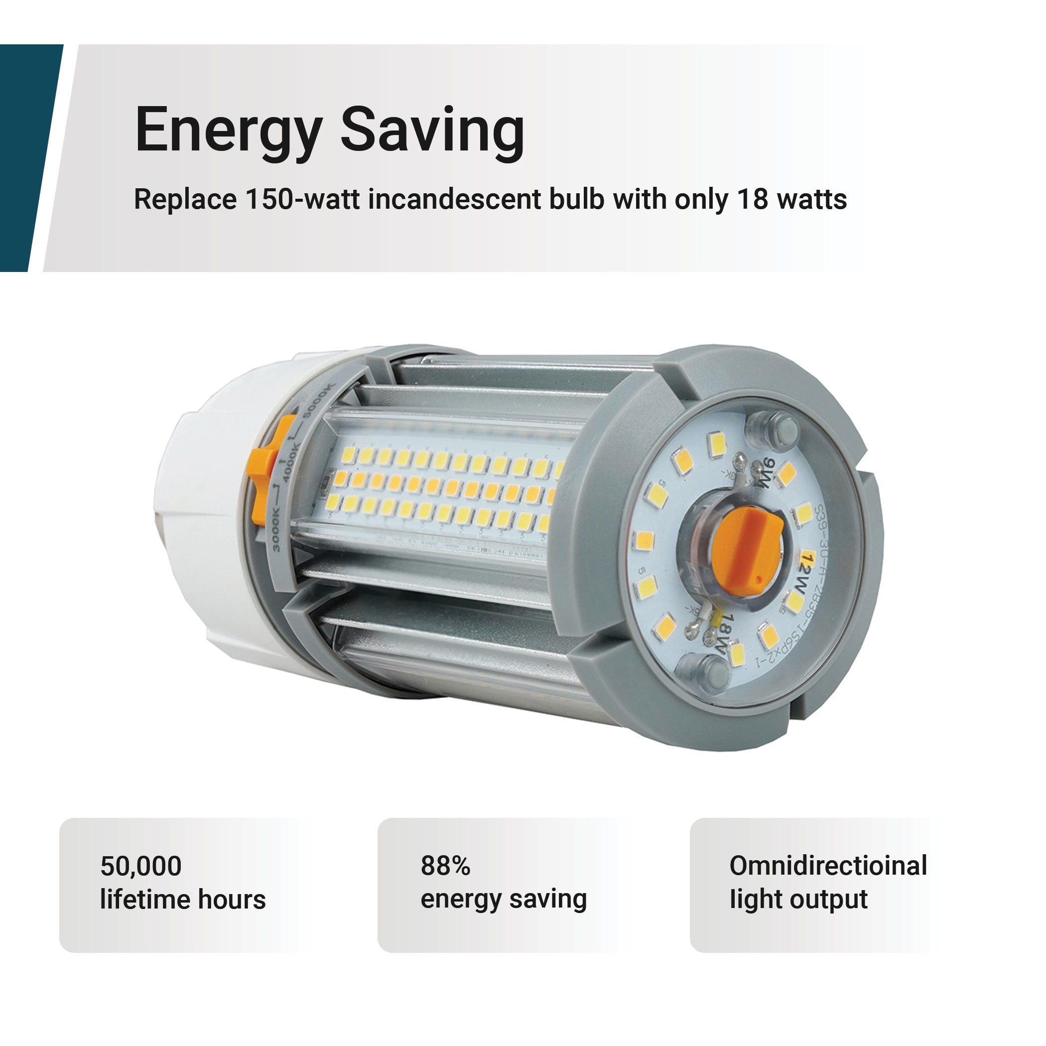 Cob store light wattage