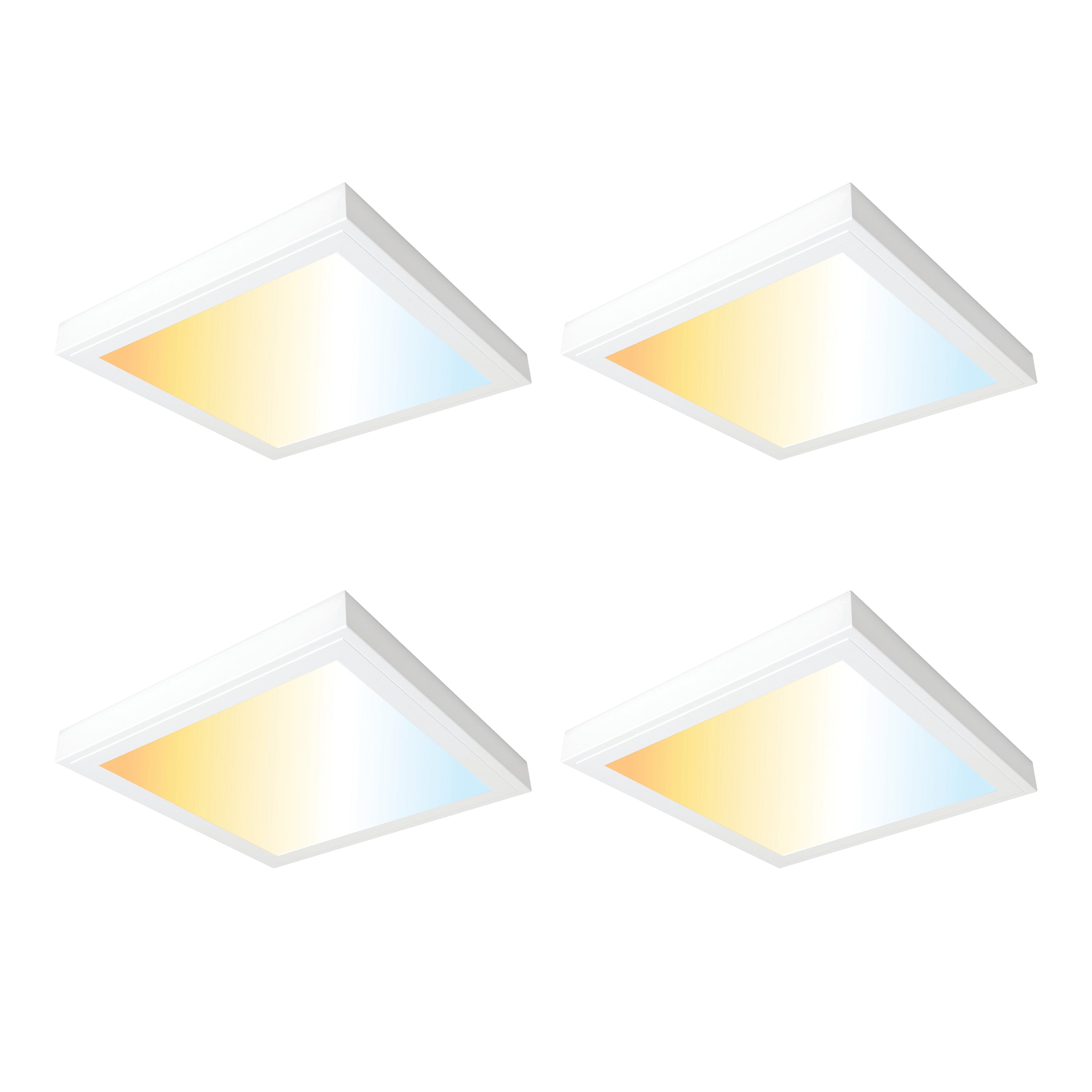 12" x 12" 1300 Lumen Integrated LED Flat Panel Light, 4-Pack