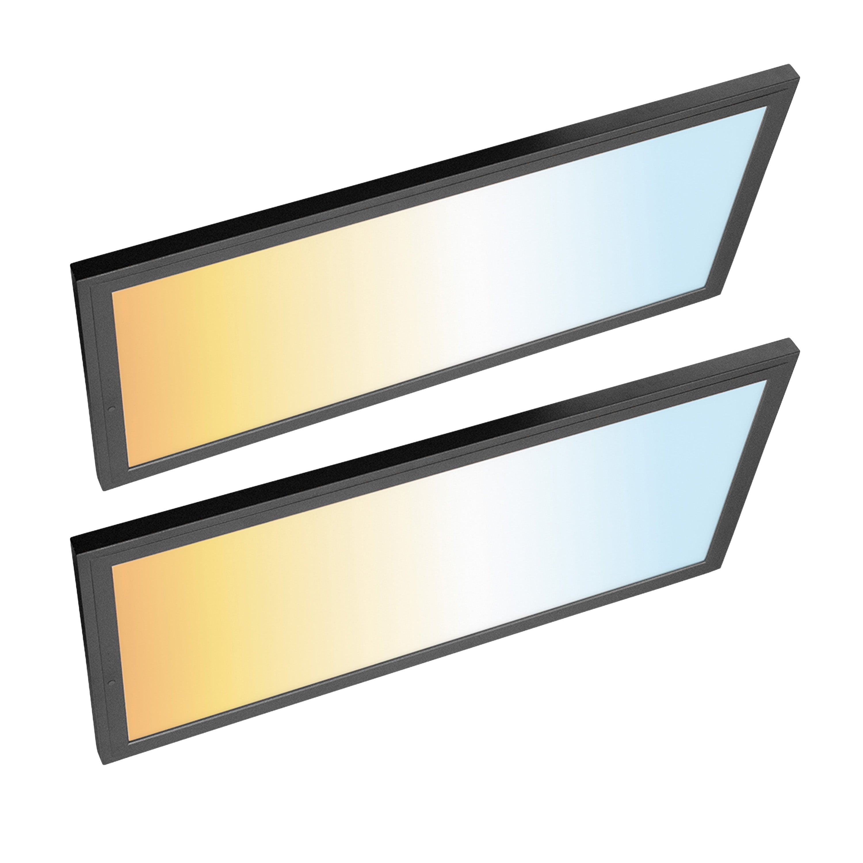 1 ft. x 2 ft. 2550 Lumen LED Flat Panel Light, Bronze/Black/White, 2-Pack