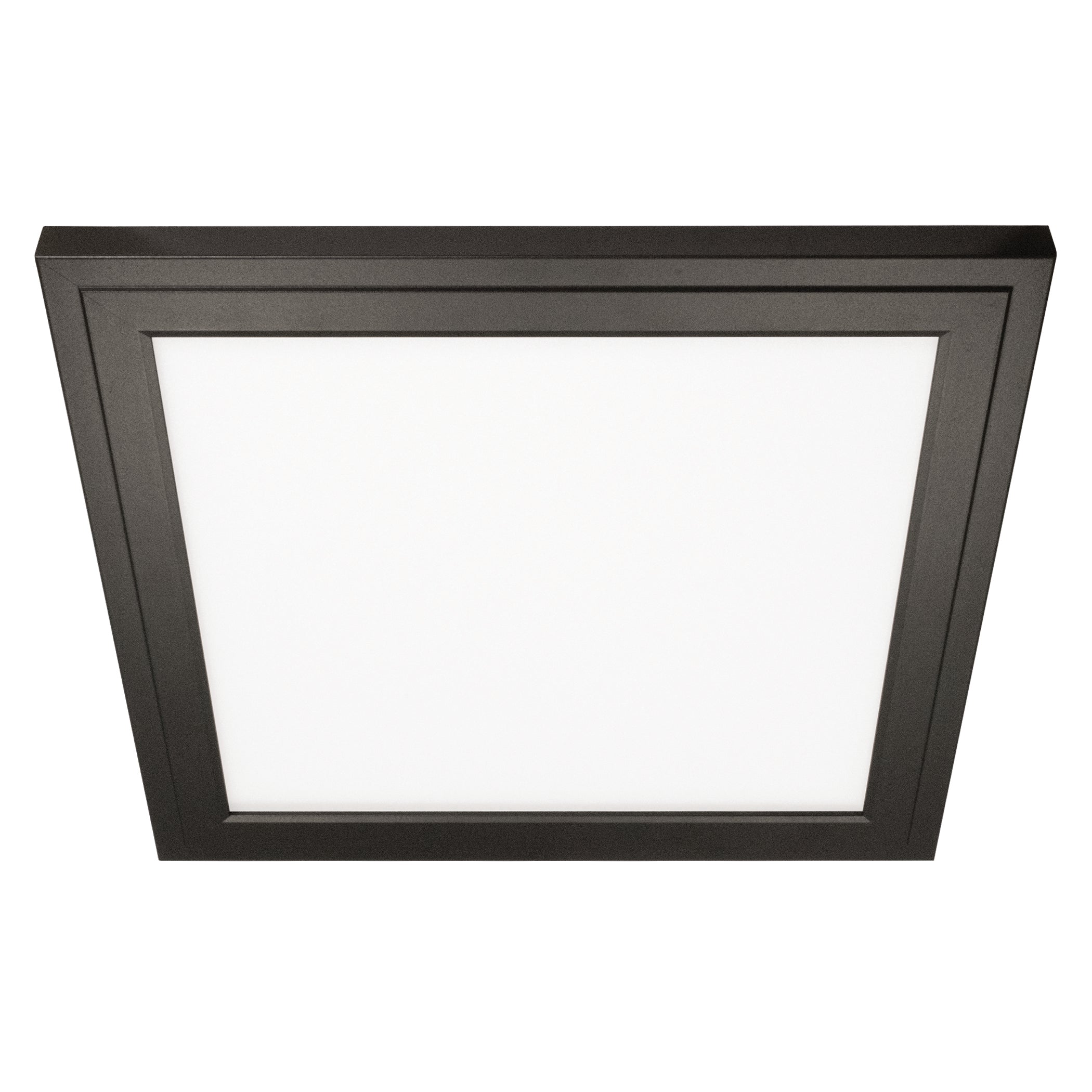 12-Inch 1250 Lumen Integrated LED Flat Panel Light, White/Black/Nickel Trim Set, 4-Pack