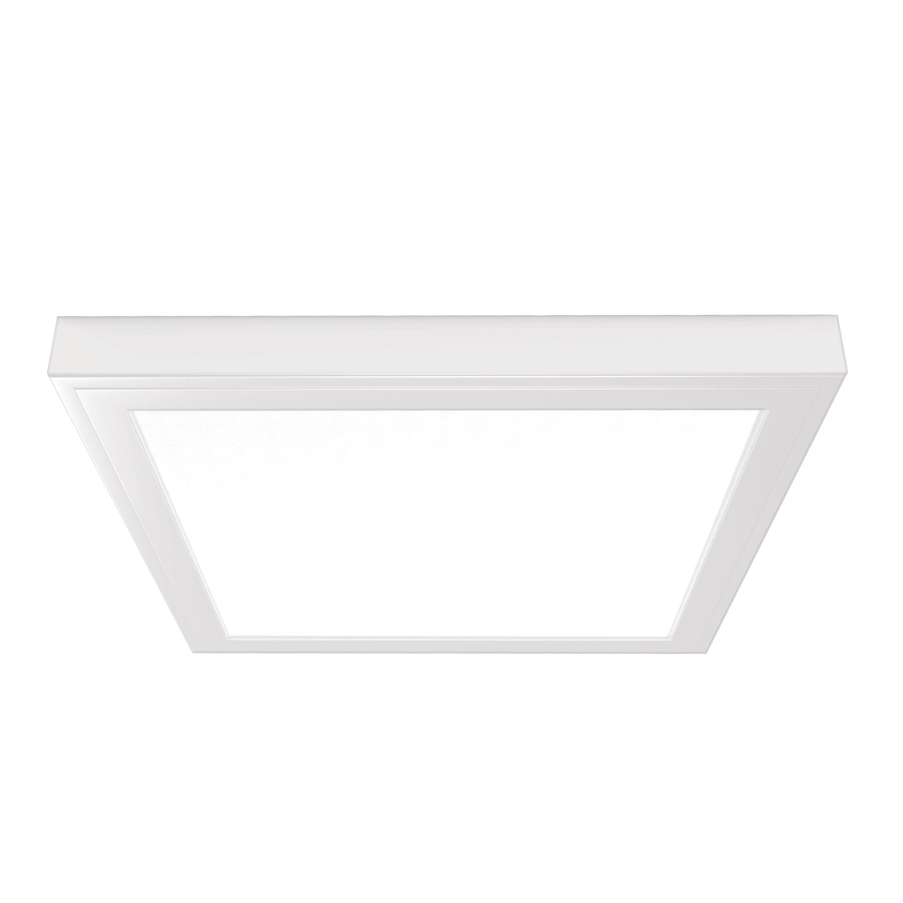 12" x 12" 1300 Lumen Integrated LED Flat Panel Light, White/Nickel Trim set, 4-Pack