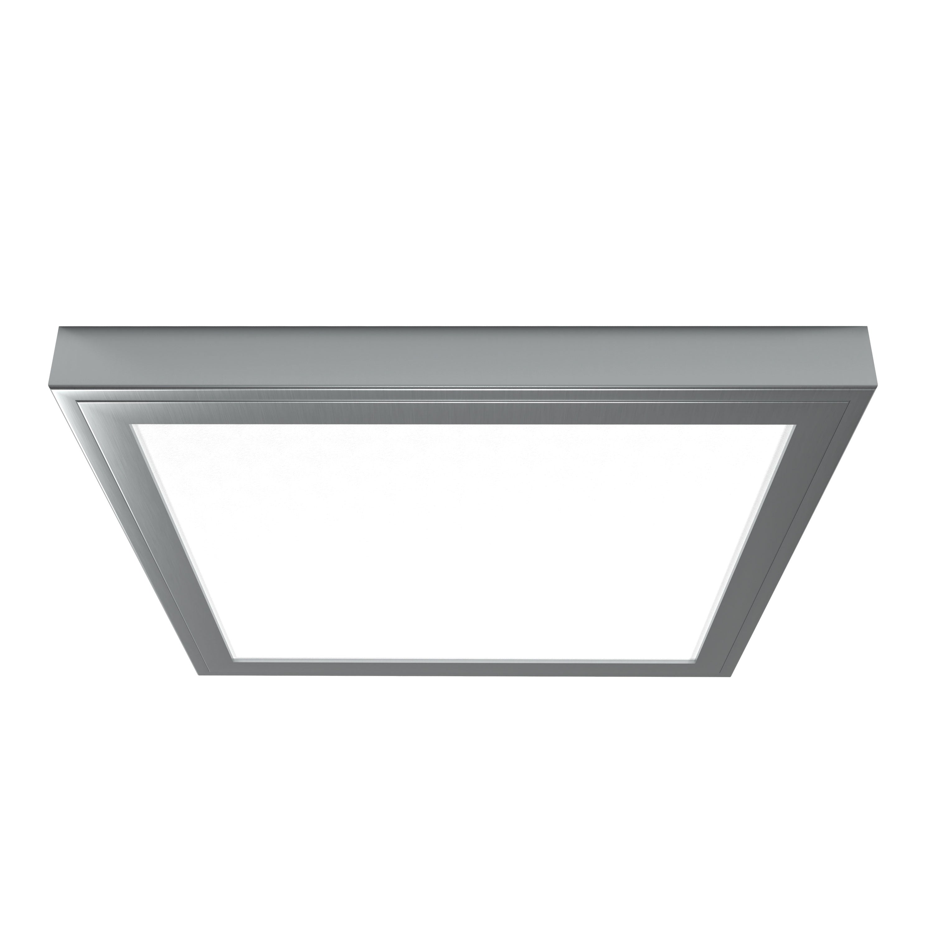 12" x 12" 1300 Lumen Integrated LED Flat Panel Light, White/Nickel Trim set, 4-Pack