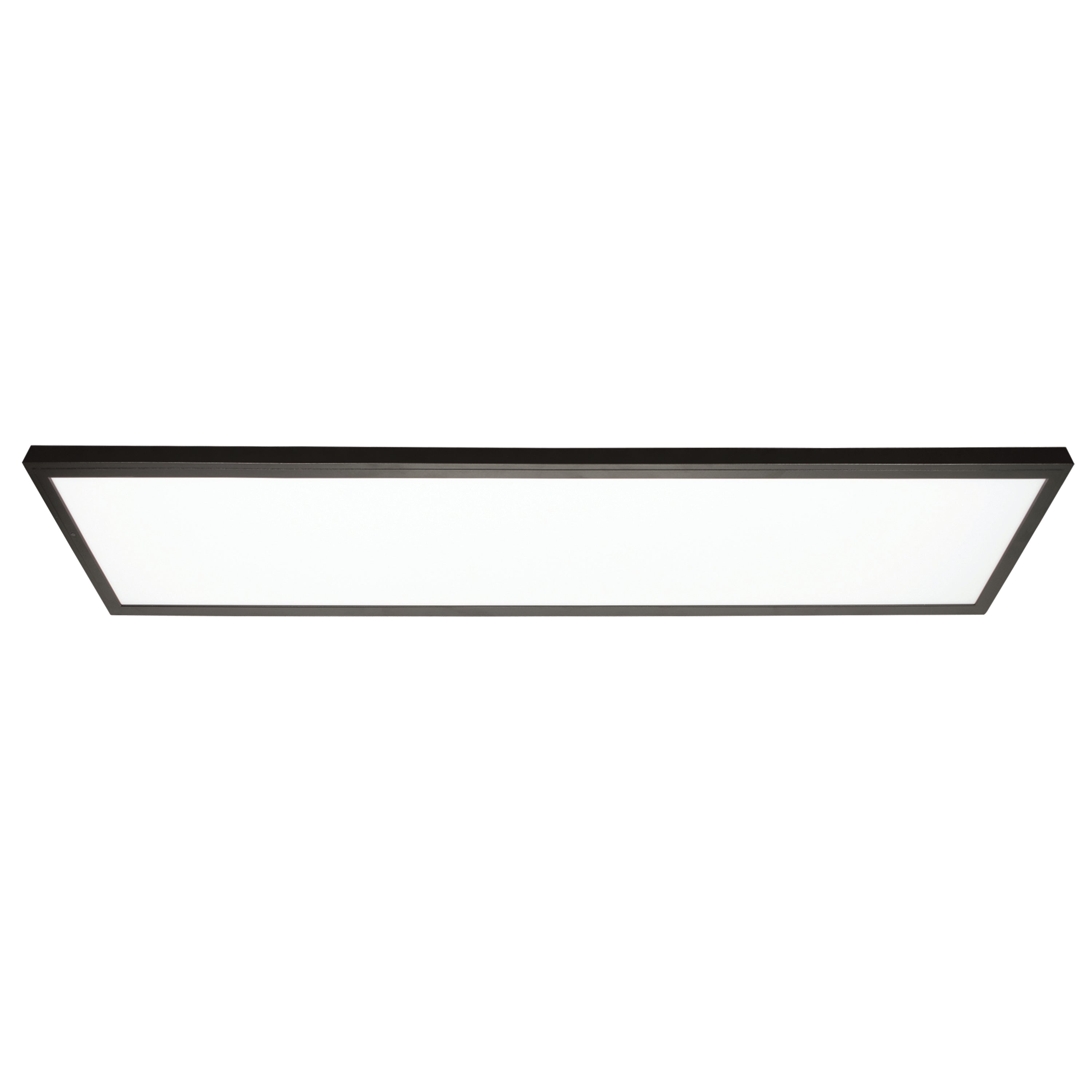 1 ft. x 4 ft. 4500 Lumen LED Flat Panel Light 5CCT, Bronze Trim, 2-Pack