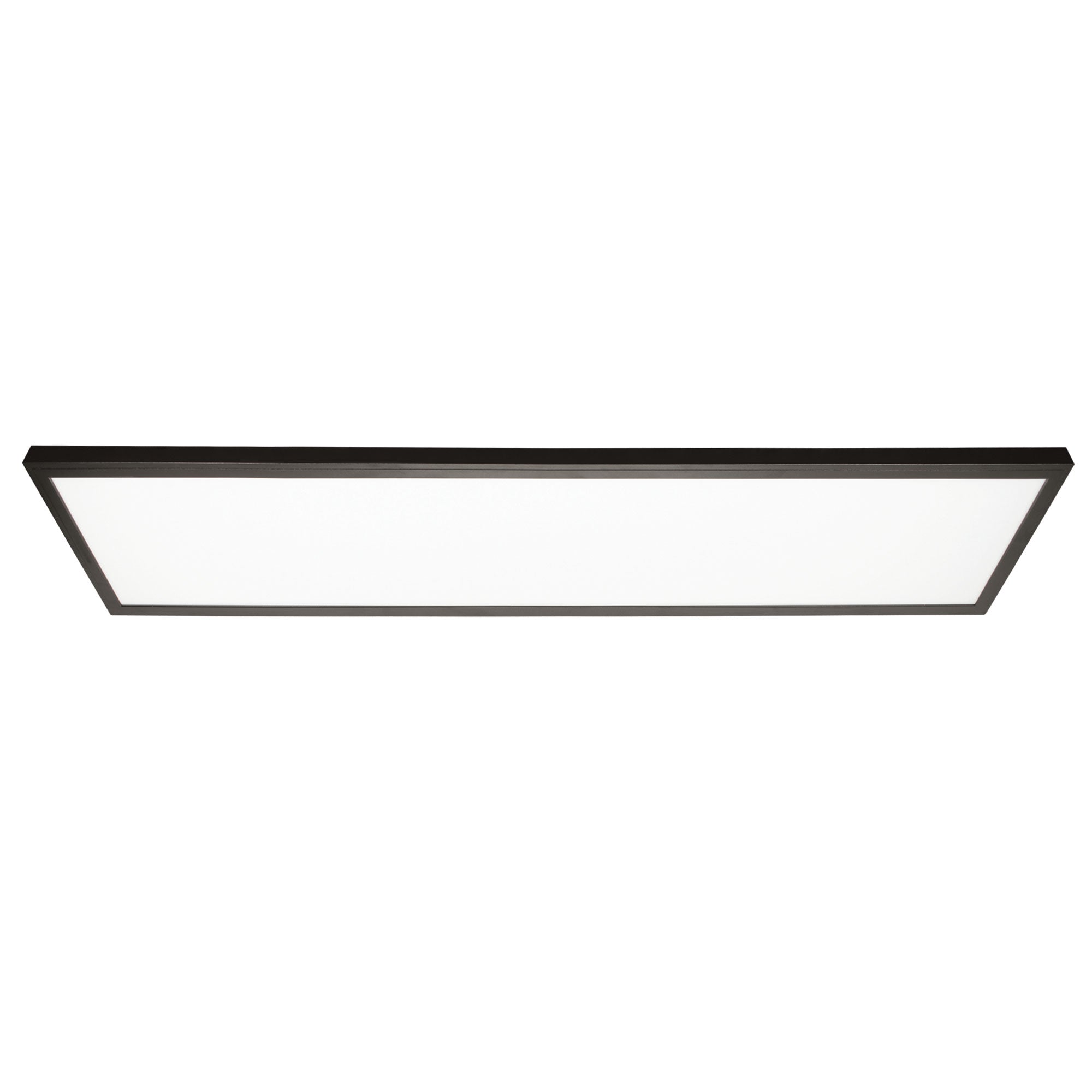 1 ft. x 4 ft. 4500 Lumen 3 Power Level LED Flat Panel Light 5CCT, Black, 4-Pack