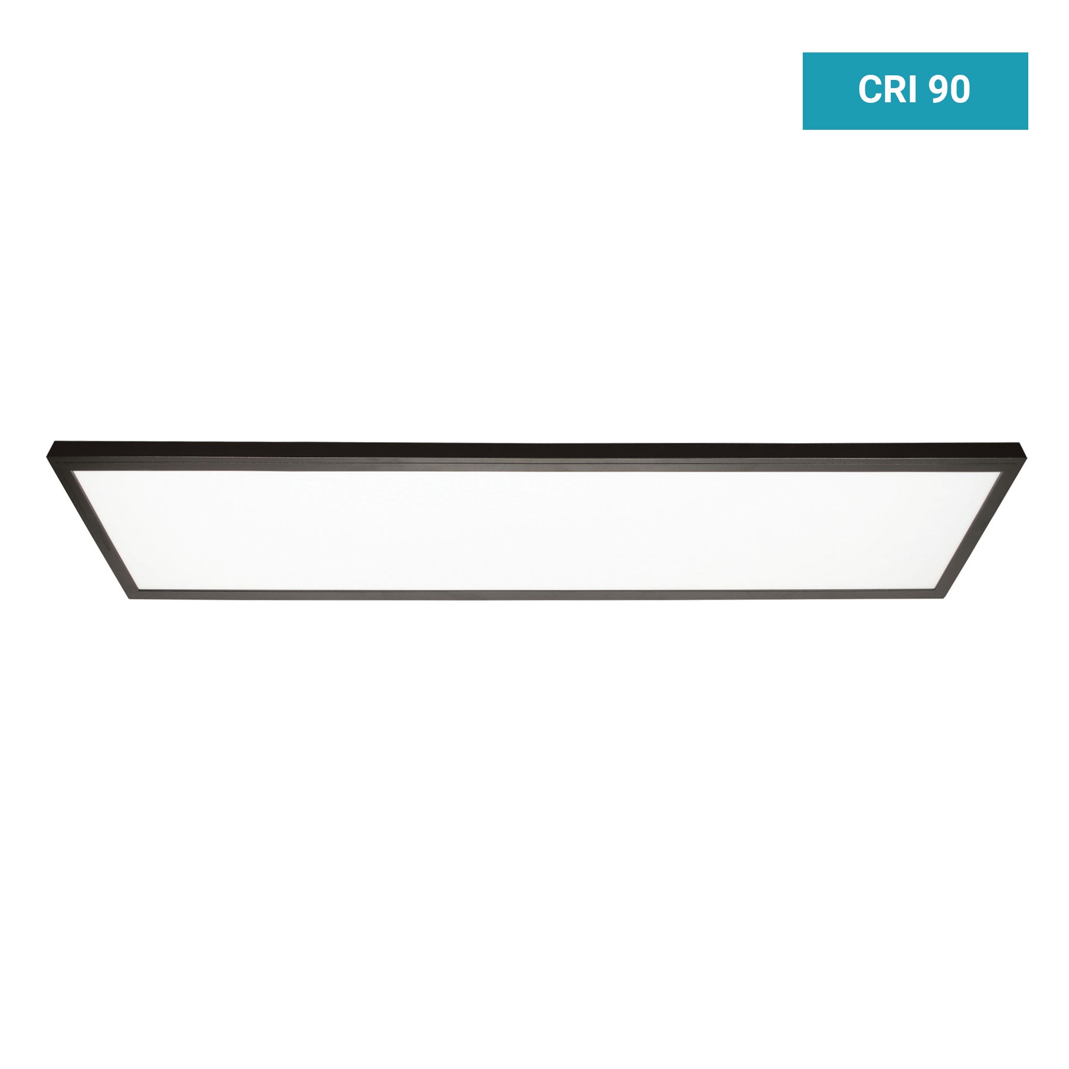 1 ft. x 4 ft. 4500 Lumen 3 Power Level LED Flat Panel Light 5CCT, Black, 4-Pack