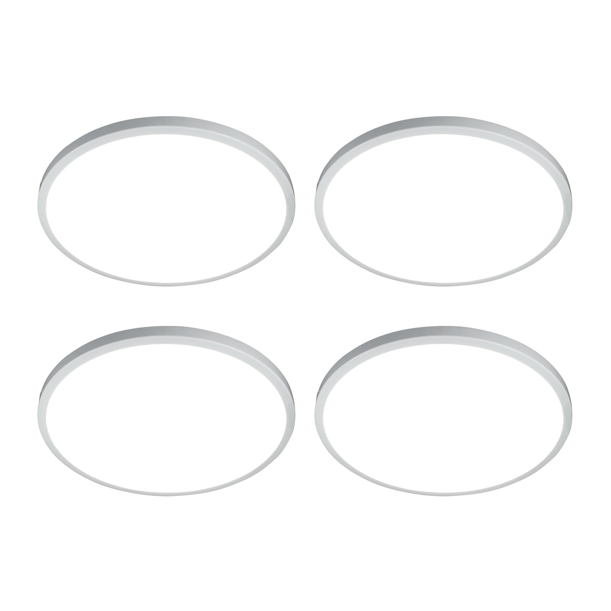 Leds Panel 19 Inch 19-inch Round 2400 Lumen LED Backlit Flat Panel Light 5CCT White, 4-Pa