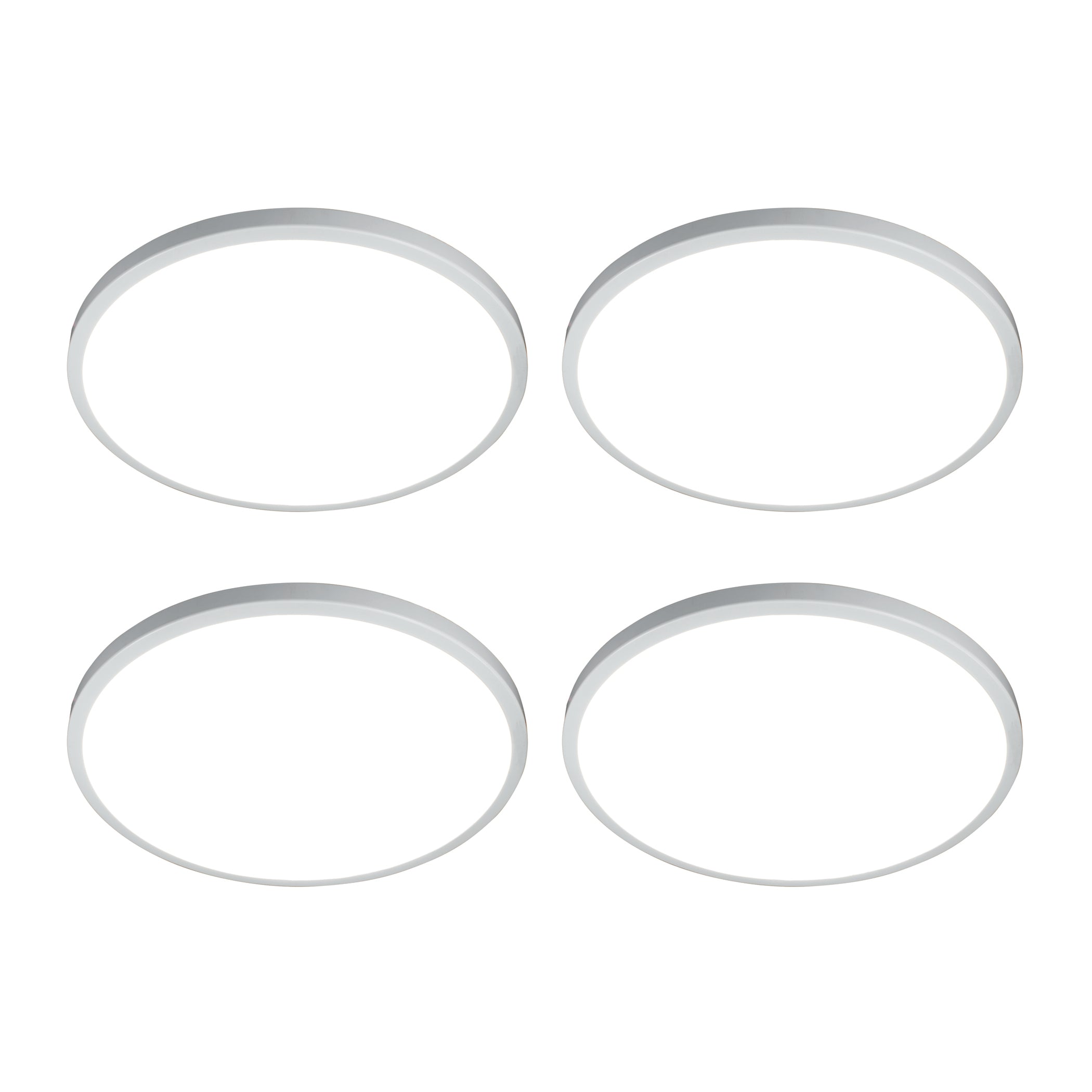19-inch Round 2400 Lumen LED Backlit Flat Panel Light 5CCT White, 4-Pack