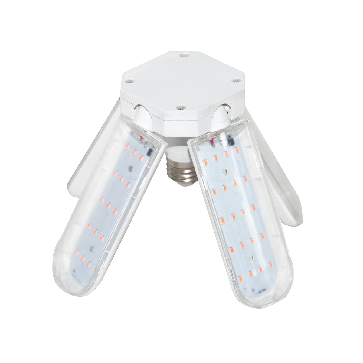 40.1 PPF 27-Watt Adjustable 4-Panel LED Grow Light Bulb, E26