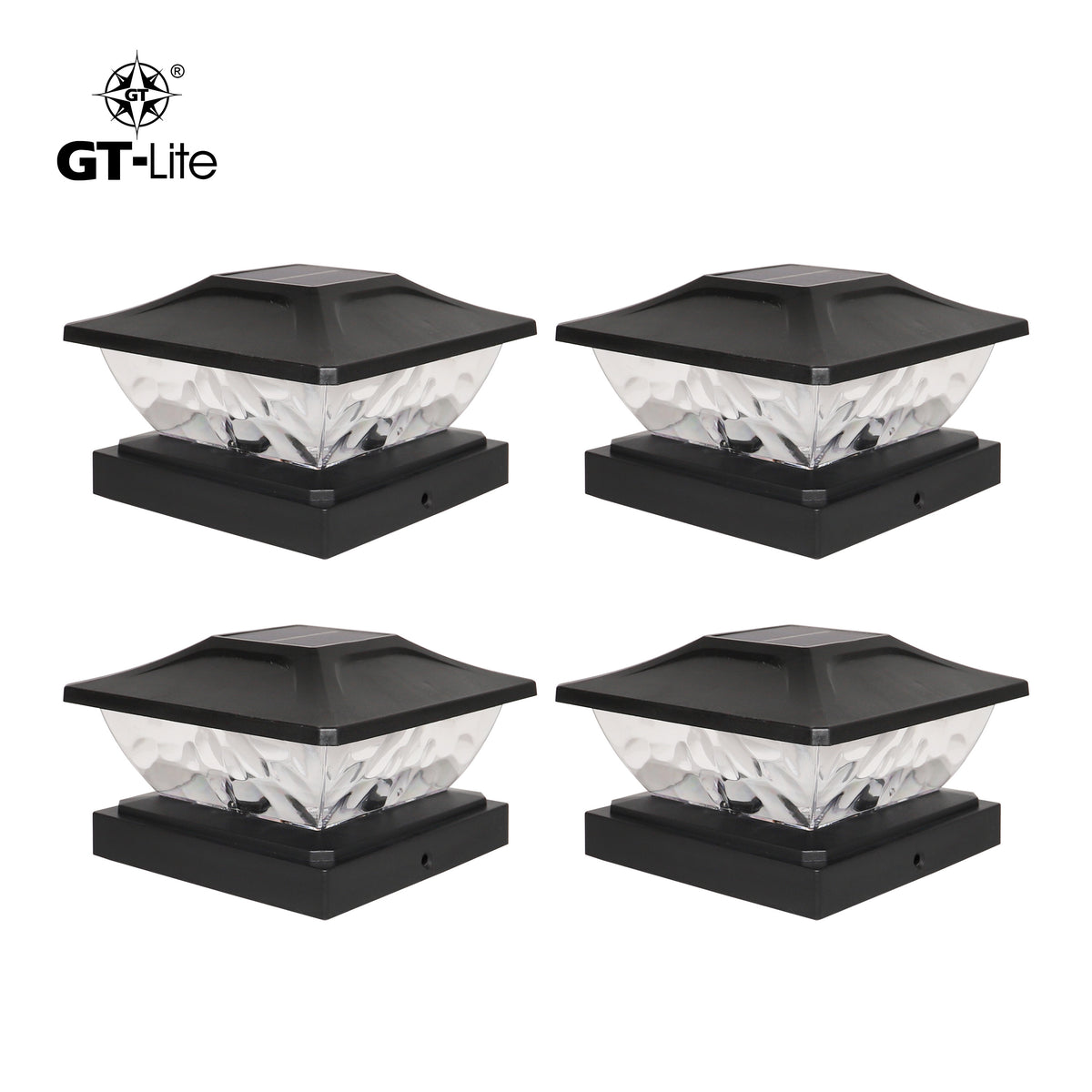 Solar-Powered LED Cap Light with Color Changing, 4-Pack