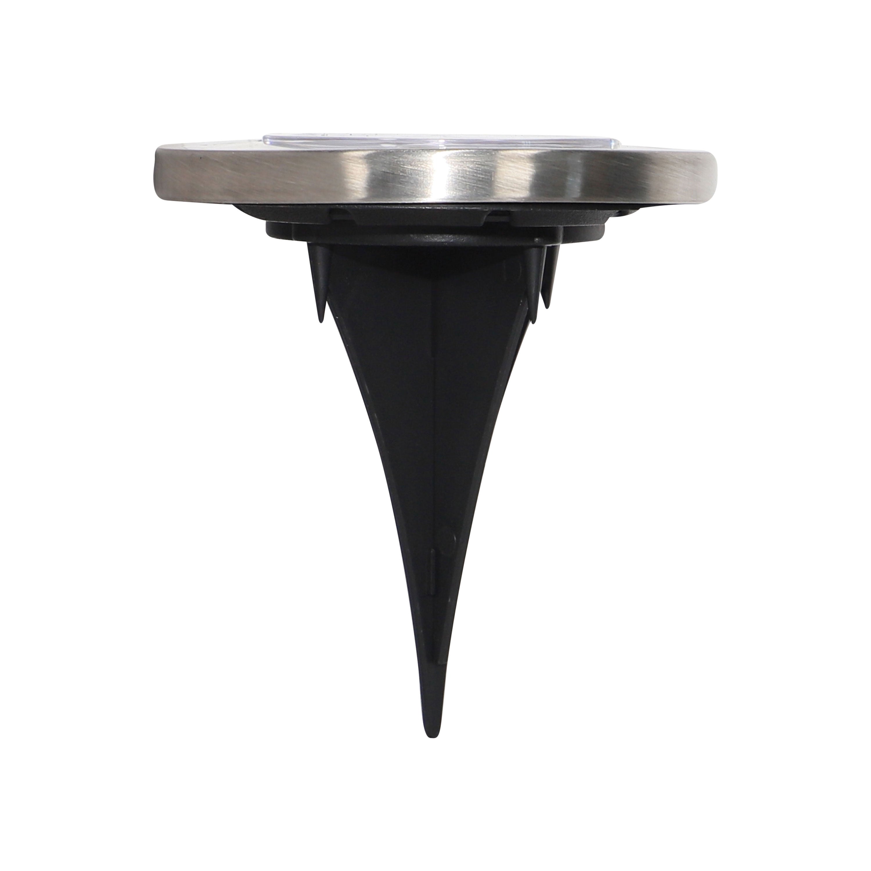 Solar-Powered LED Ground Light, Stainless Steel, 4-Pack