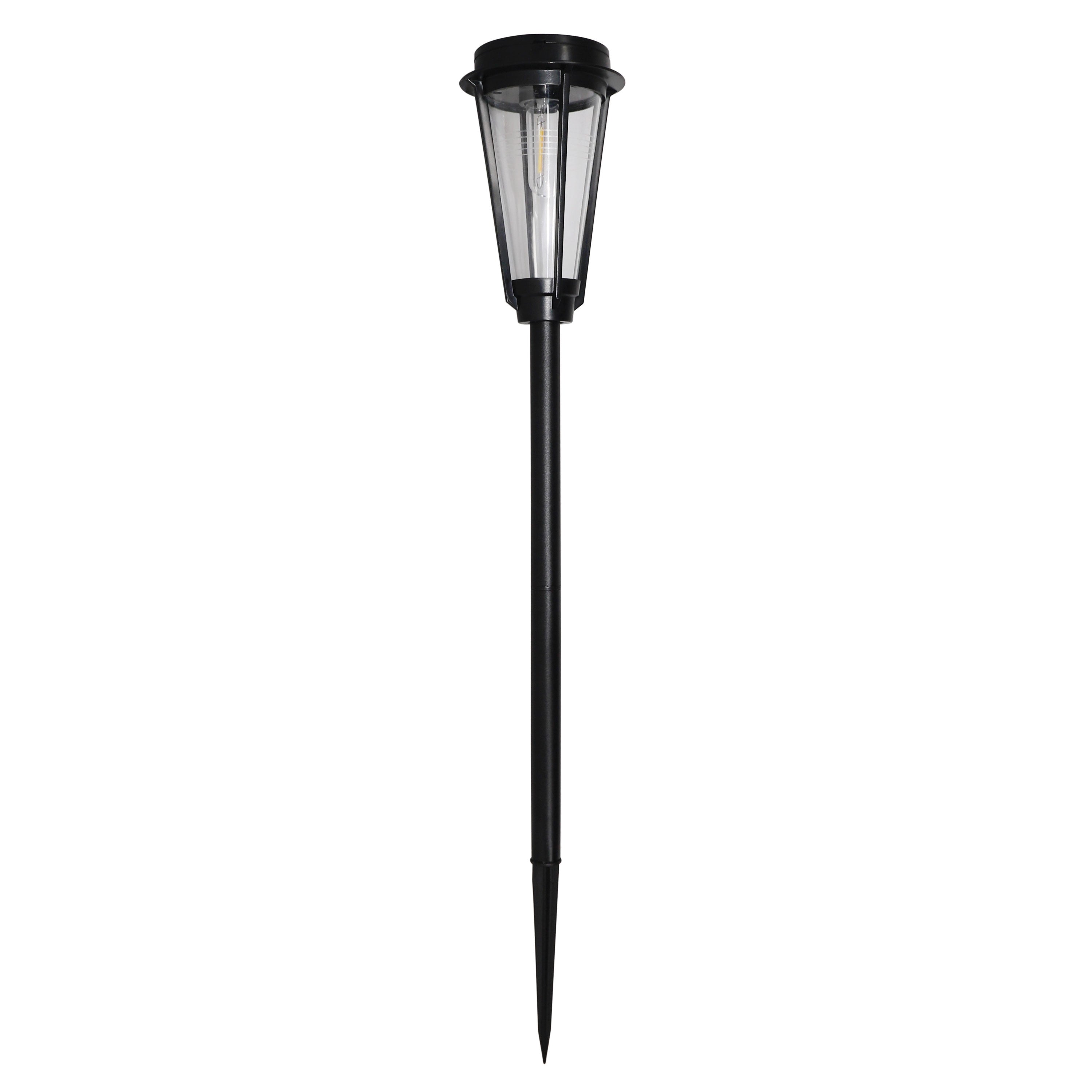 Solar-Powered LED Filament Path Light, Garden Stake Landscape Lamp, 2-Pack