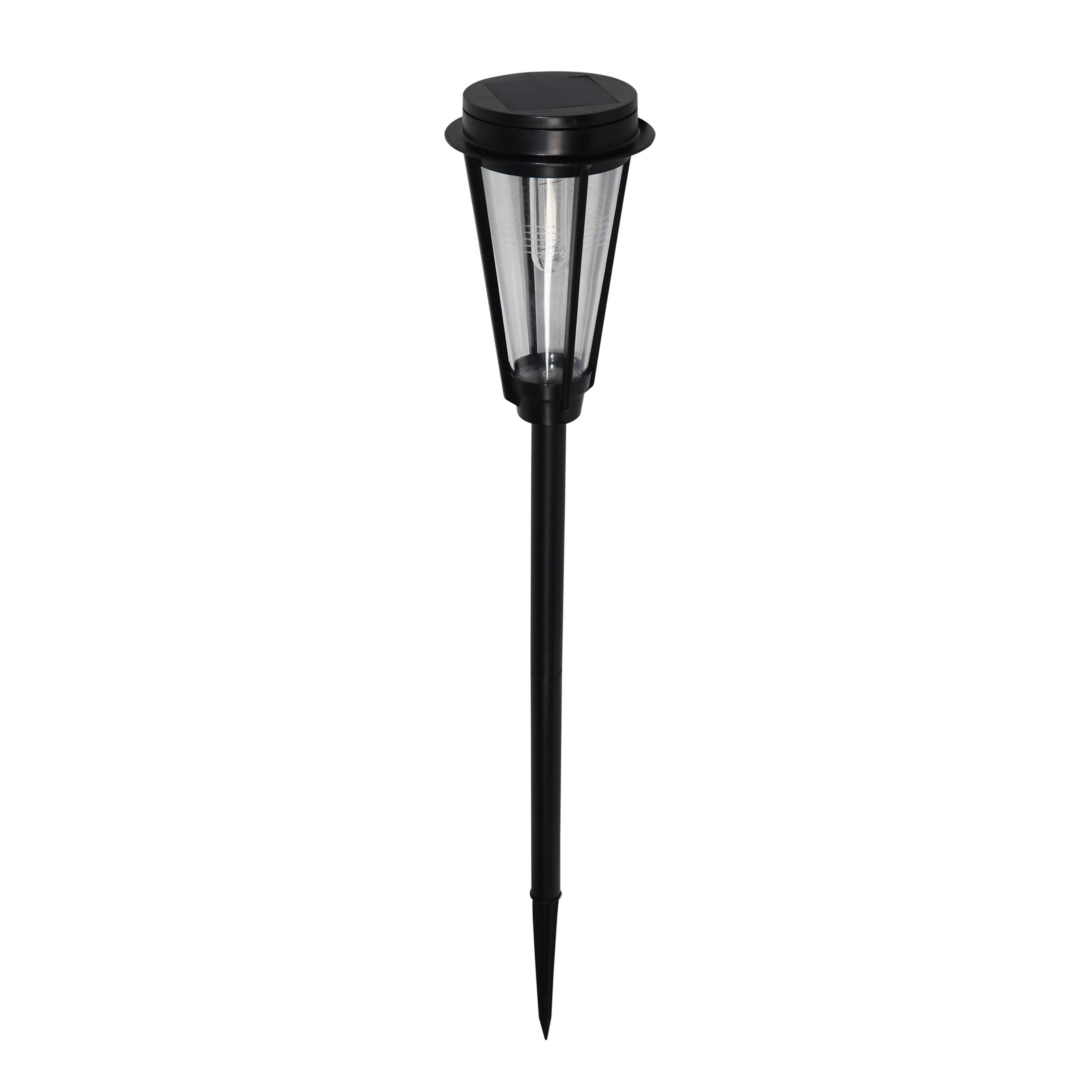 Solar-Powered LED Filament Path Light, Garden Stake Landscape Lamp, 2-Pack