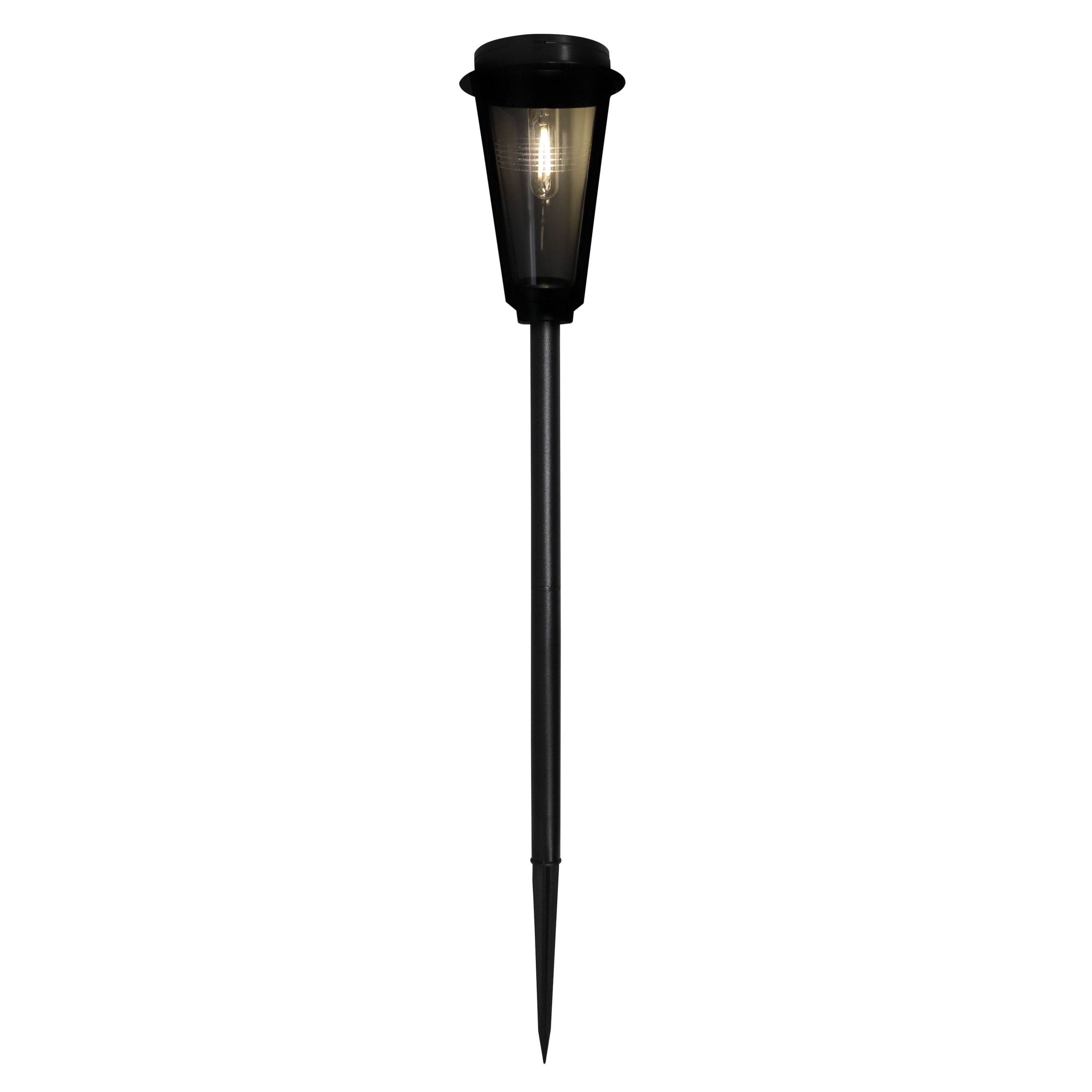 Solar-Powered LED Filament Path Light, Garden Stake Landscape Lamp, 2-Pack