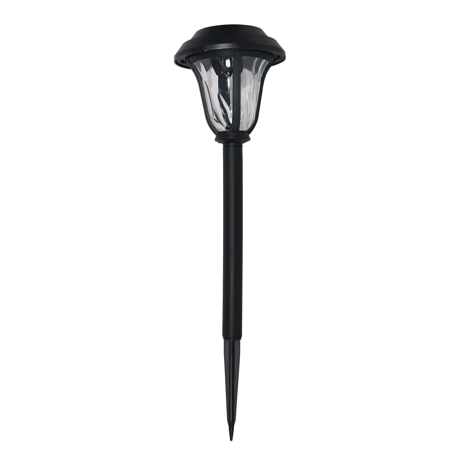Solar-Powered LED Beveled Path Light, Garden Stake Landscape Lamp, 4-Pack