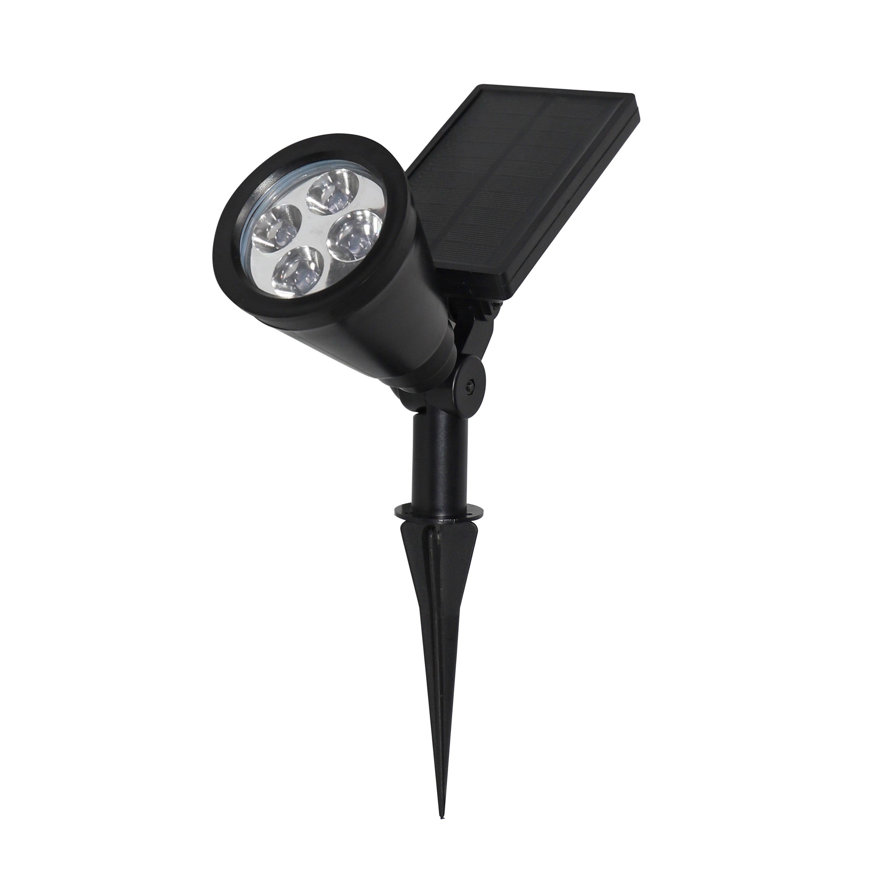 Solar-Powered 5 Lumen LED Spot Light, 2-Pack
