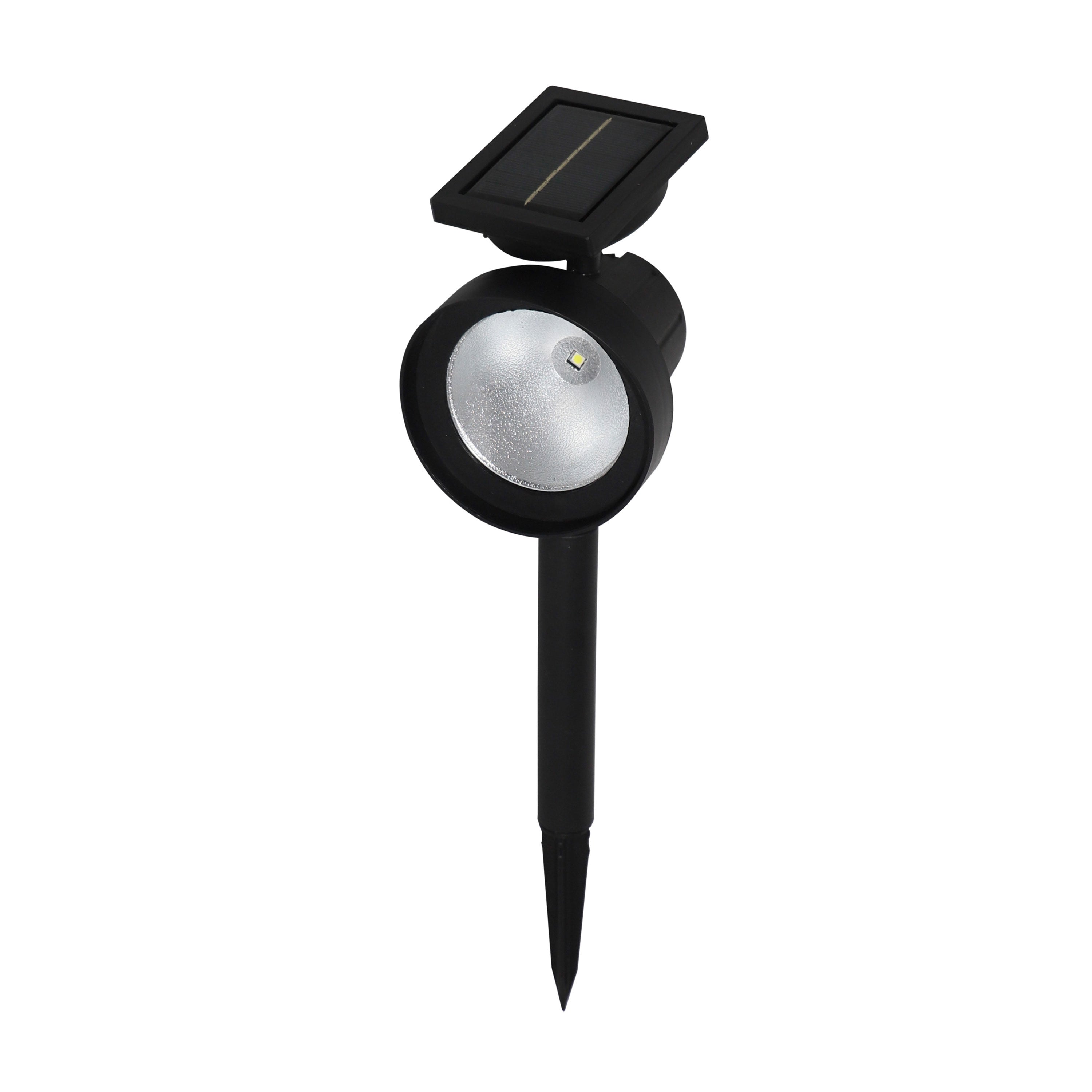 Solar-Powered 20 Lumen LED Spot Light, 2-Pack