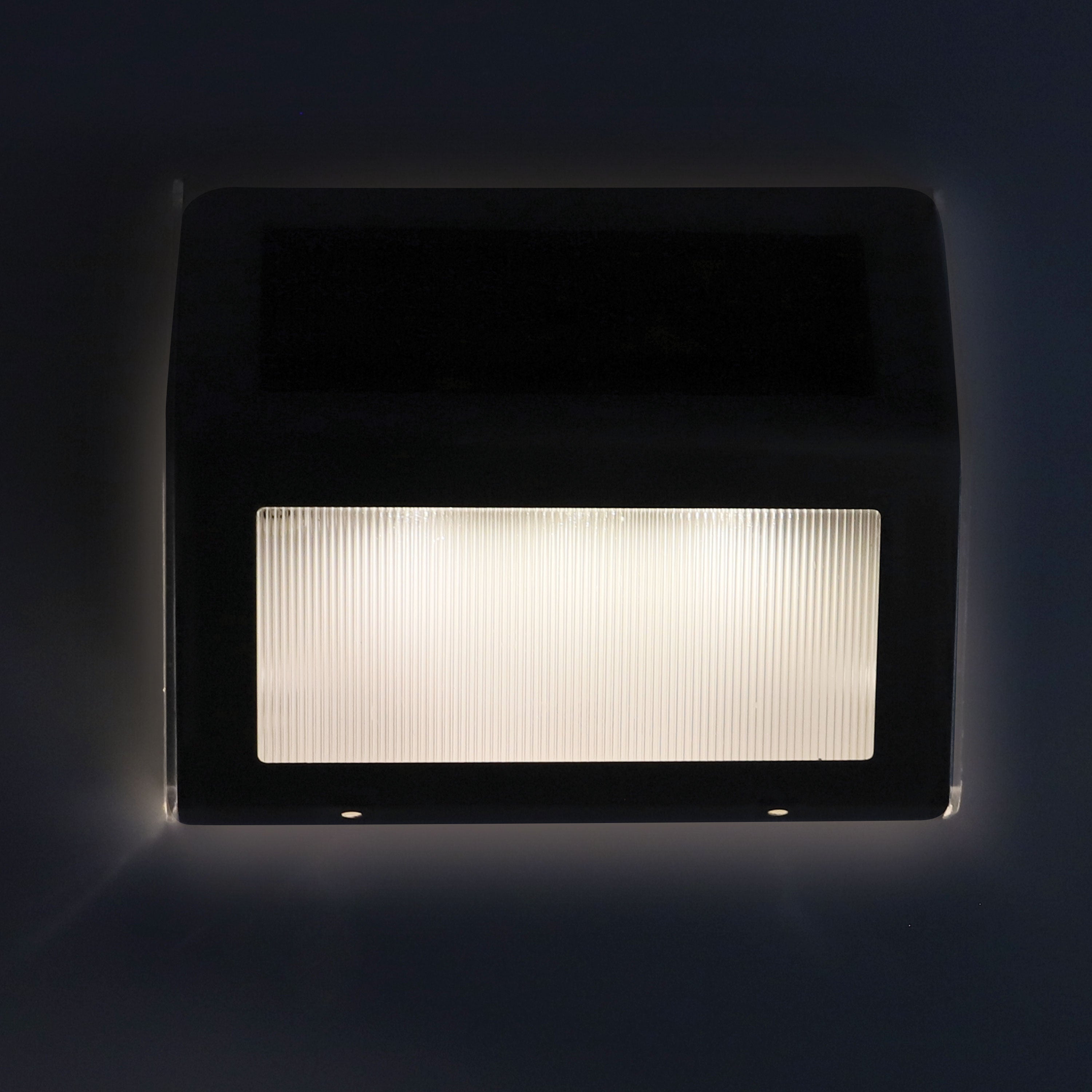 Solar-Powered LED Wedge Step Light Silver, 8-Pack