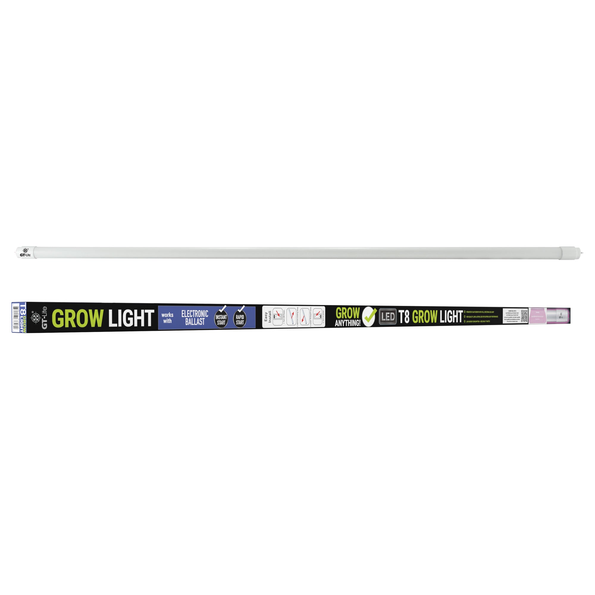 48-inch LED T8 Bulb Grow Light, Type A Electronic Ballast Compatible, 6-Pack