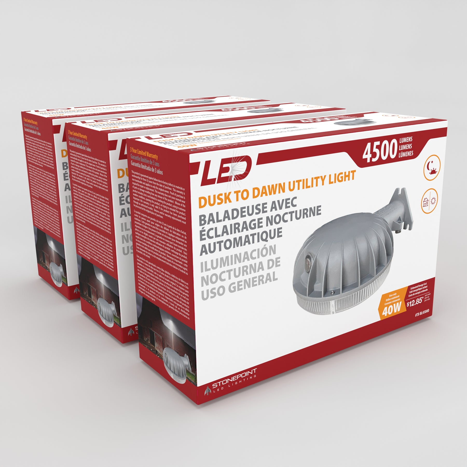 40-Watt 4500 Lumen LED Dusk to Dawn Barn Area Light